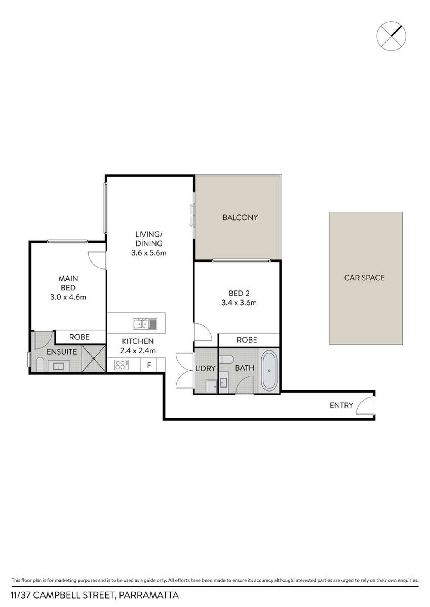 Floorplan of Homely apartment listing, 11/37 Campbell Street, Parramatta NSW 2150