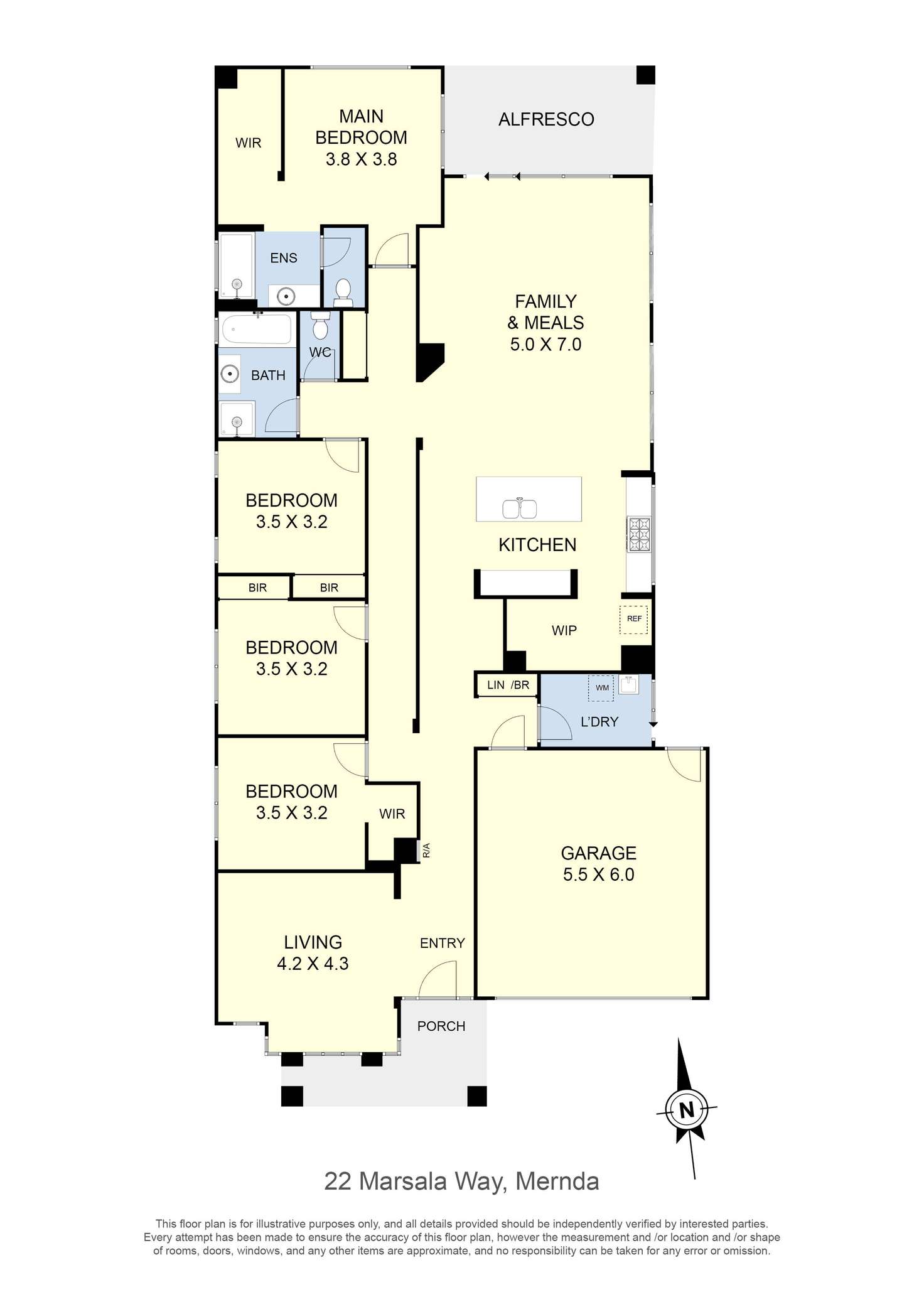 Floorplan of Homely house listing, 22 Marsala Way, Mernda VIC 3754