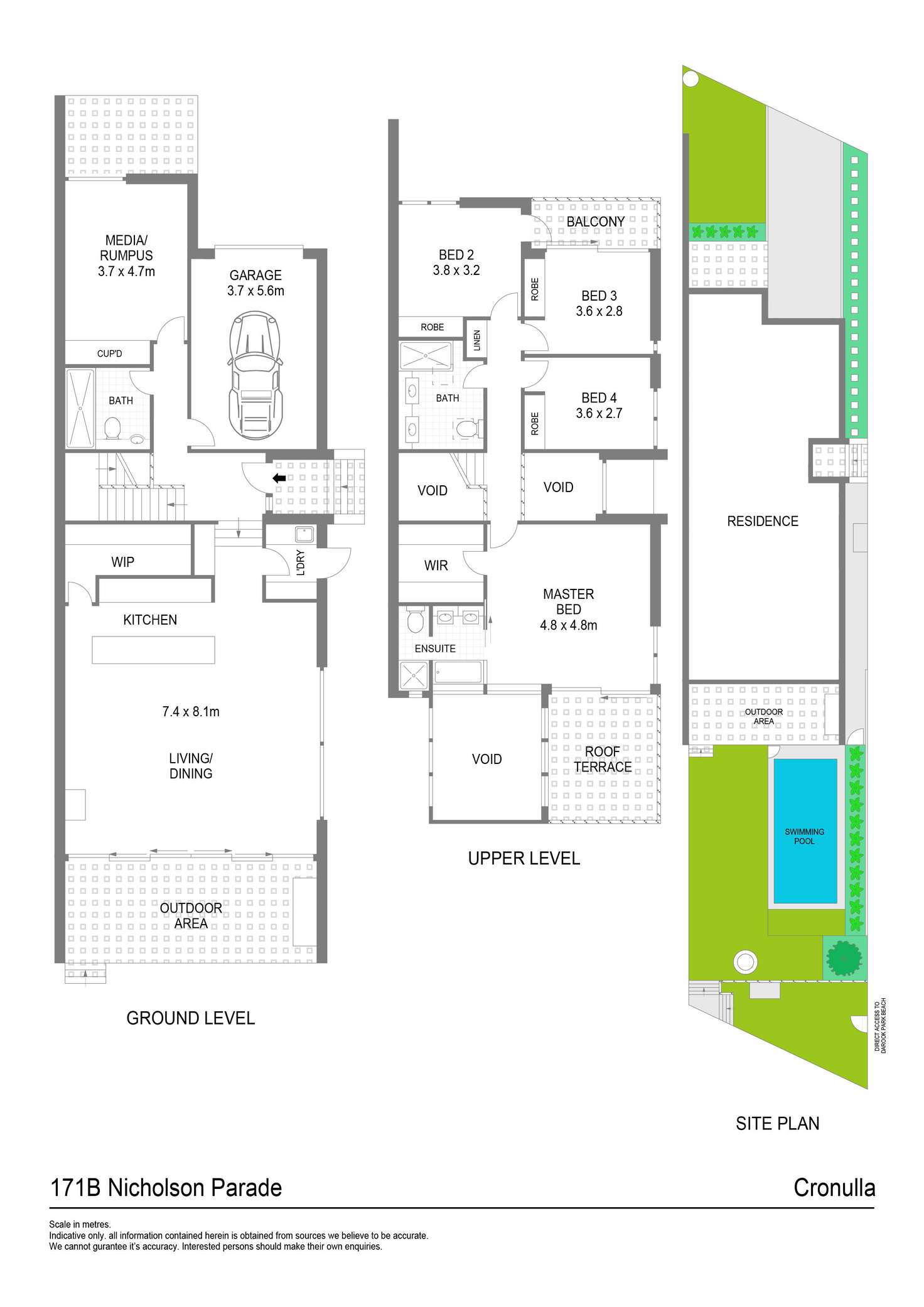 Floorplan of Homely semiDetached listing, 171b Nicholson Parade, Cronulla NSW 2230
