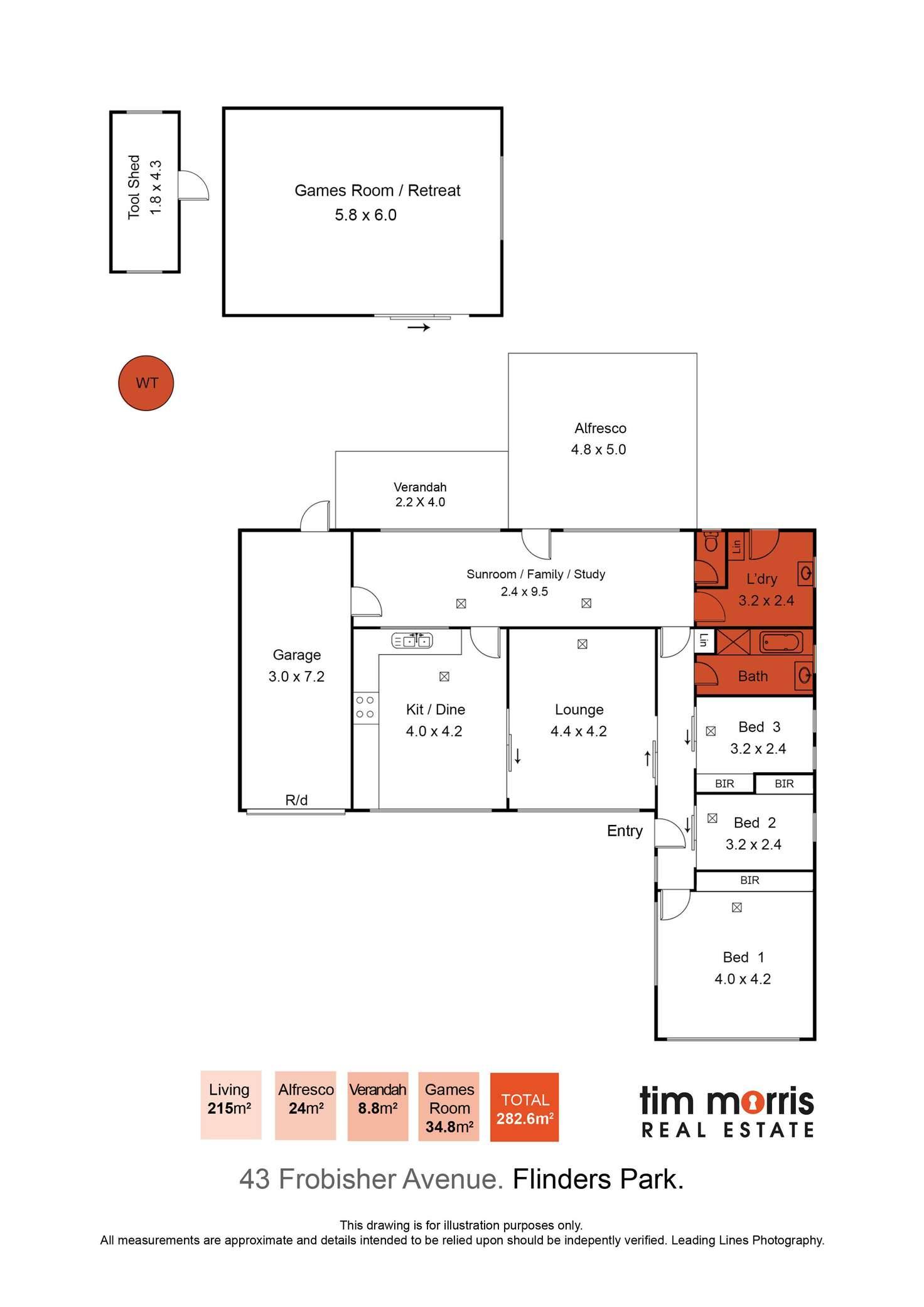 Floorplan of Homely house listing, 43 Frobisher Avenue, Flinders Park SA 5025