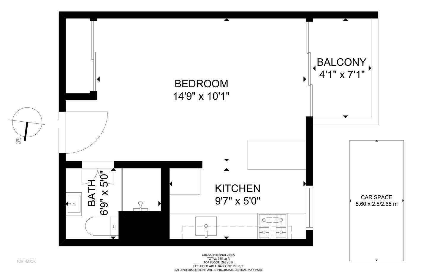 Floorplan of Homely studio listing, 17/54 Hopewell Street, Paddington NSW 2021