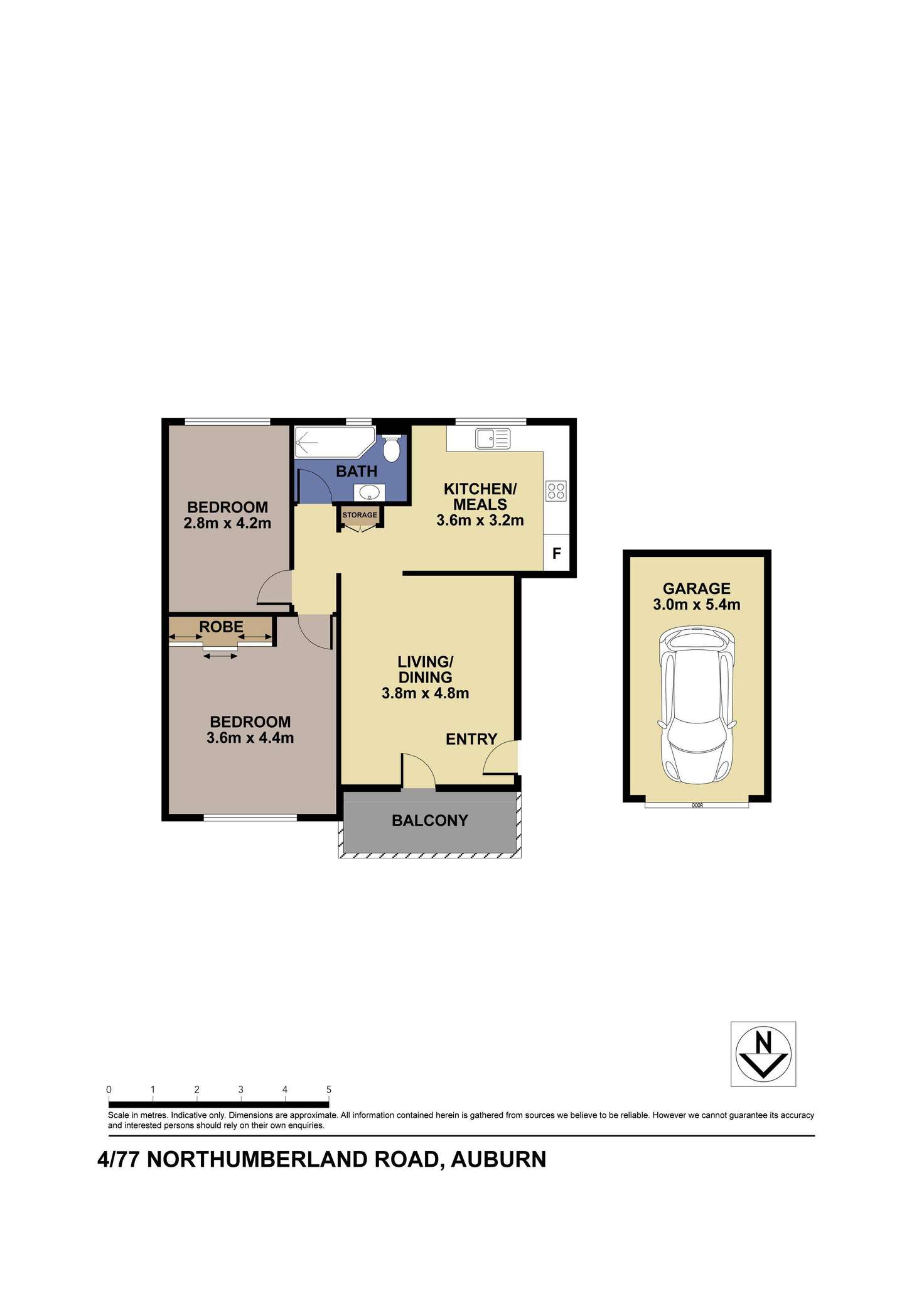 Floorplan of Homely unit listing, 4/77 Northumberland Road, Auburn NSW 2144