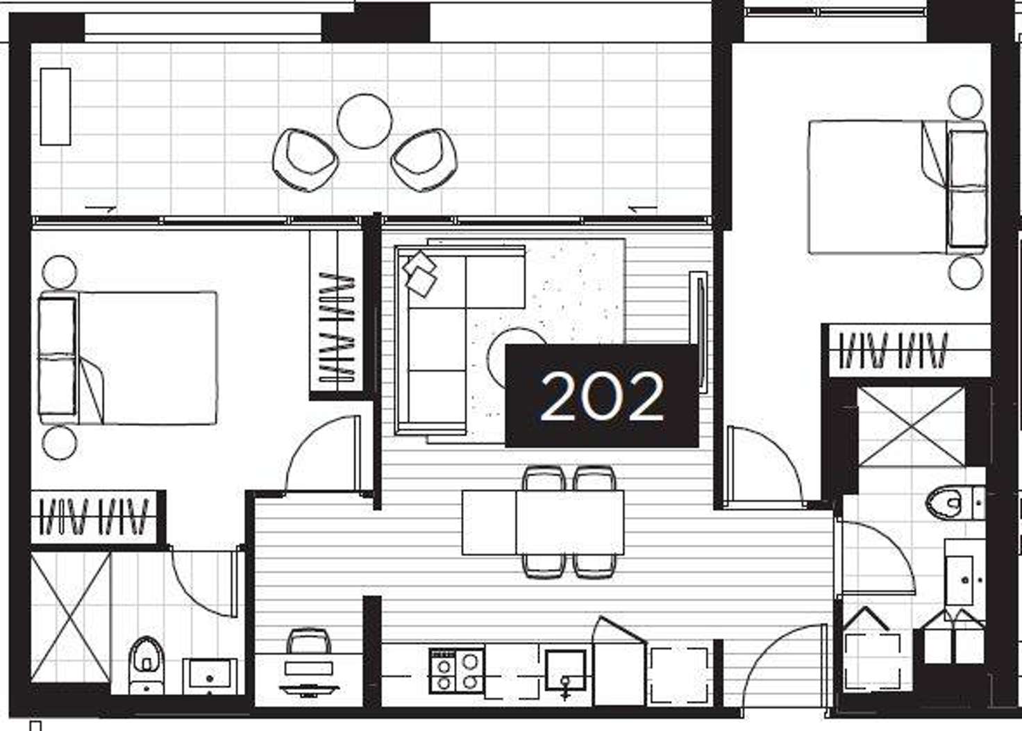 Floorplan of Homely apartment listing, 202/205 Burnley Street, Richmond VIC 3121