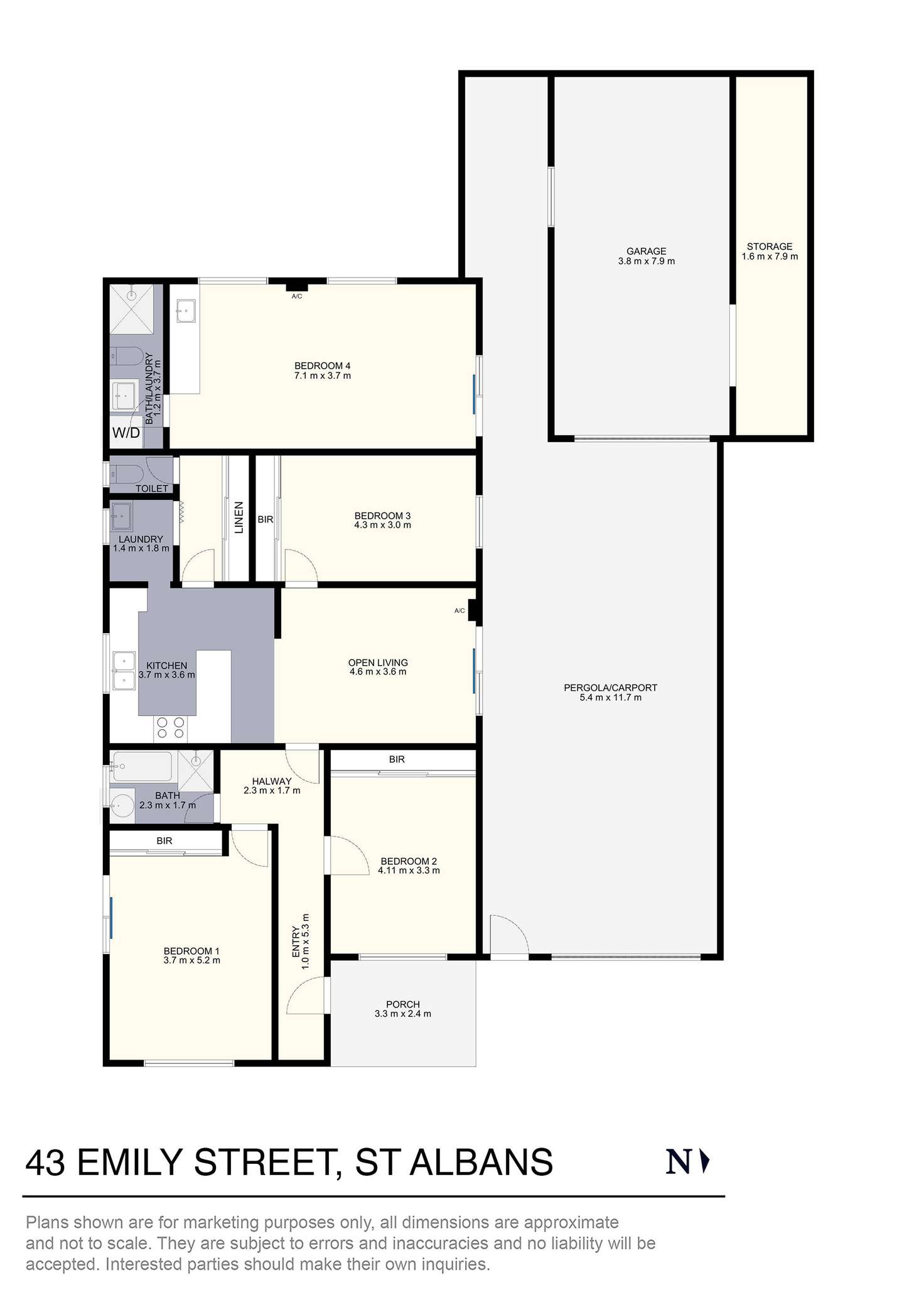 Floorplan of Homely house listing, 43 Emily Street, St Albans VIC 3021