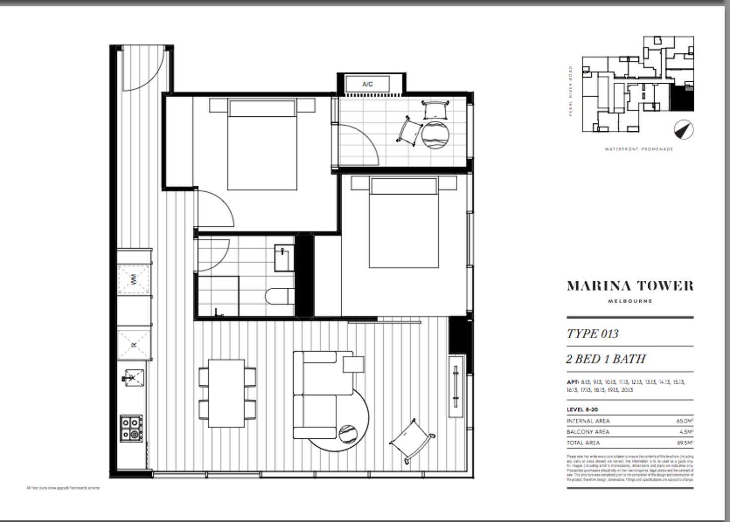 Floorplan of Homely apartment listing, 1313/8 Pearl River Road, Docklands VIC 3008