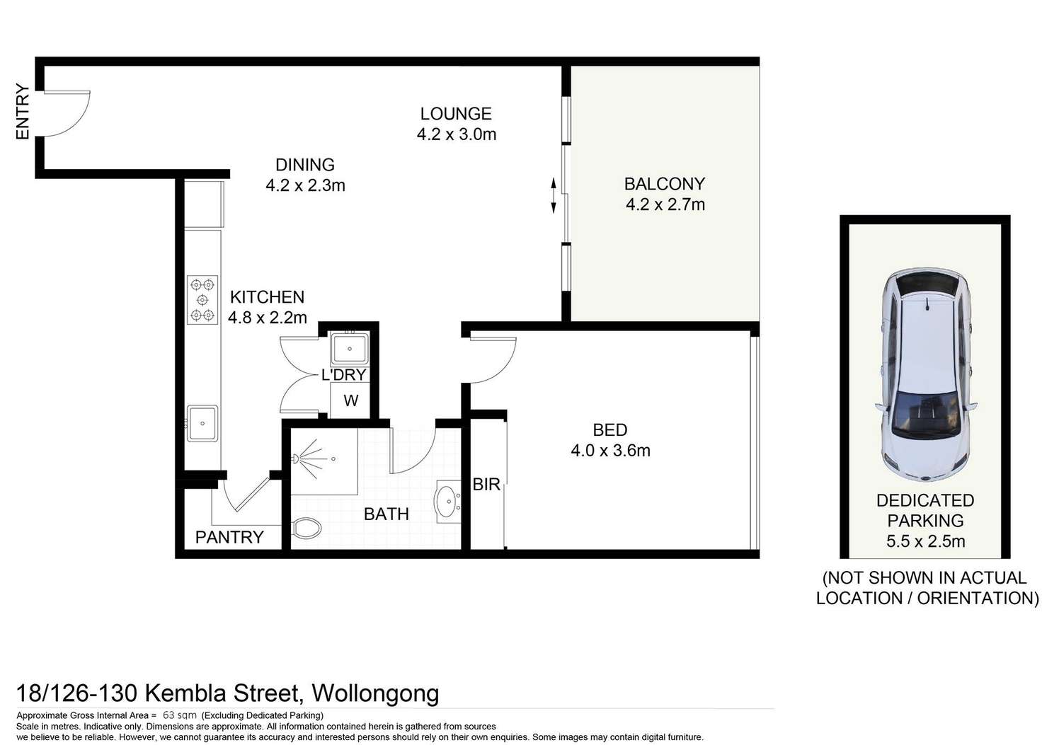 Floorplan of Homely apartment listing, 18/130 Kembla Street, Wollongong NSW 2500