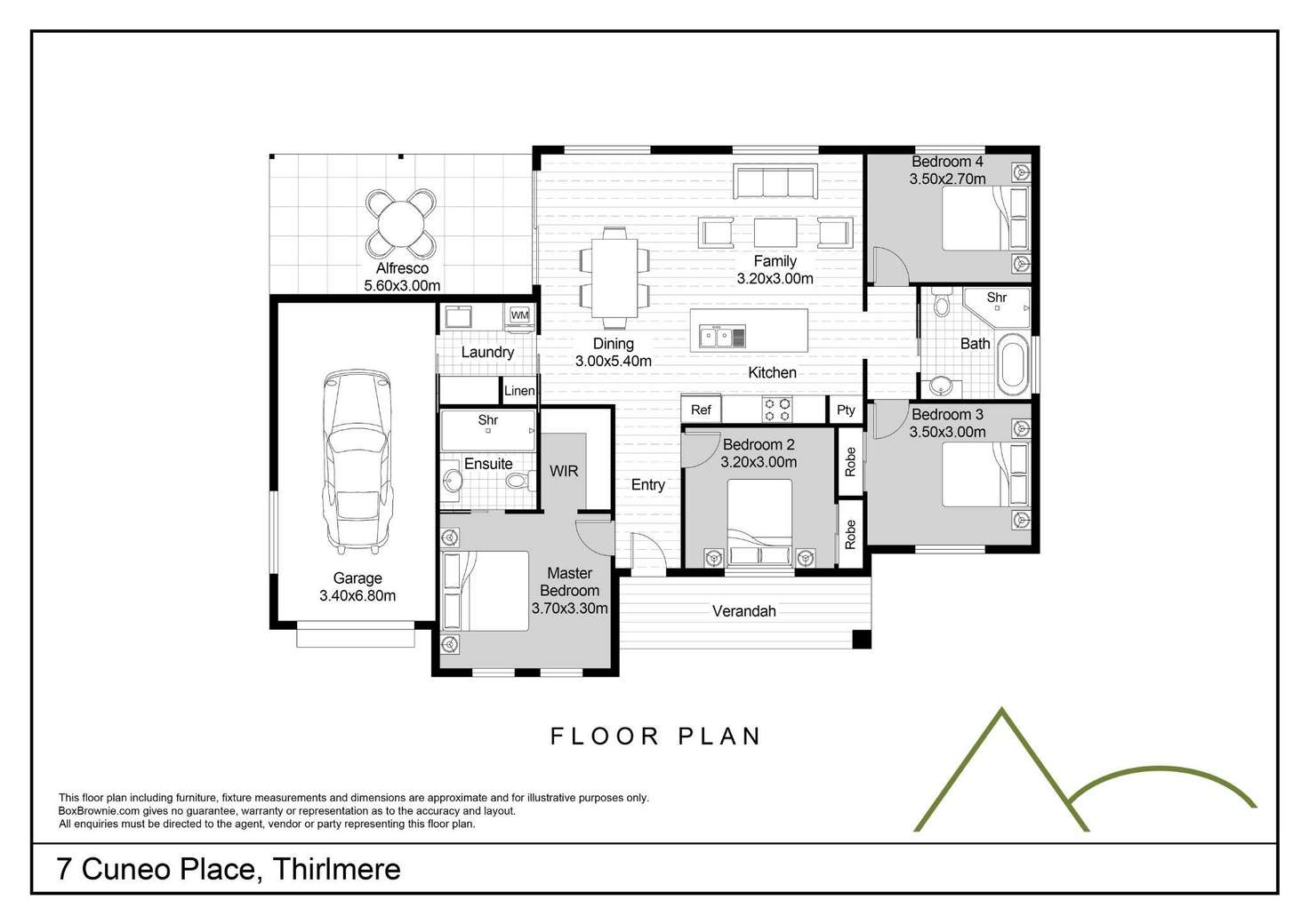 Floorplan of Homely house listing, 7 Cuneo Place, Thirlmere NSW 2572