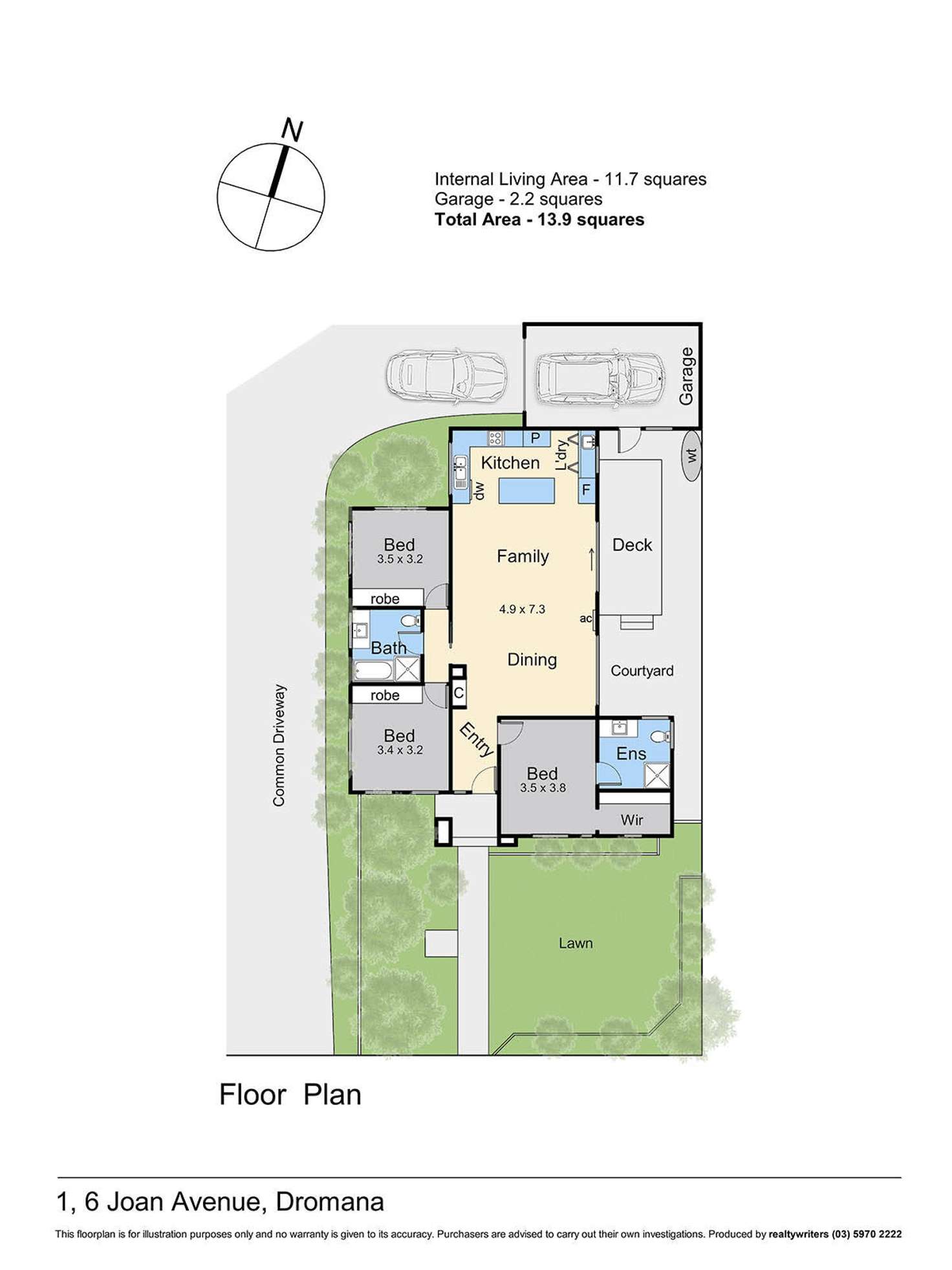 Floorplan of Homely unit listing, 1/6 Joan Avenue, Dromana VIC 3936