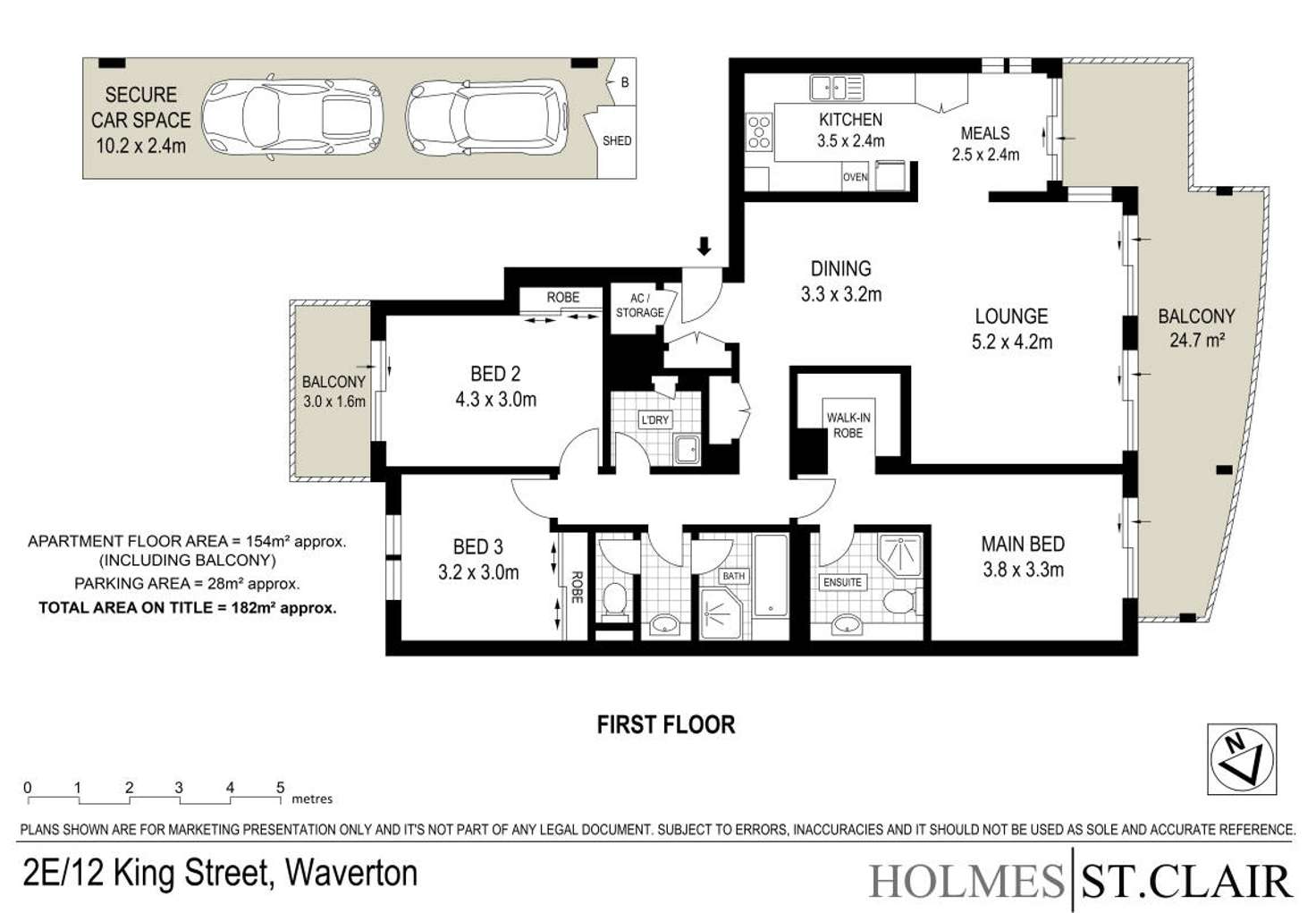 Floorplan of Homely apartment listing, 2E/12 King Street, Waverton NSW 2060