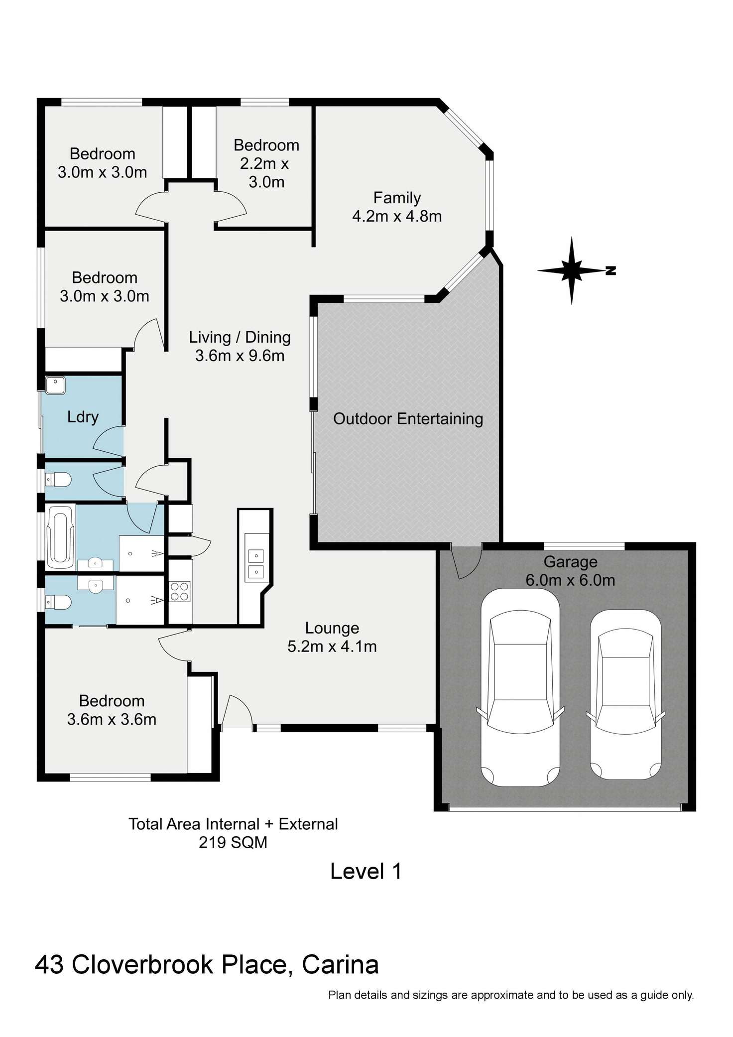Floorplan of Homely house listing, 43 Cloverbrook Place, Carina QLD 4152