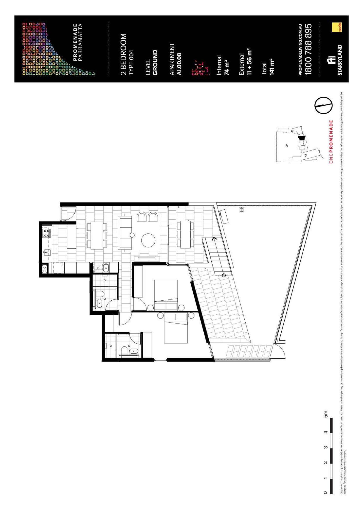 Floorplan of Homely apartment listing, G08A/3 Broughton Street, Parramatta NSW 2150