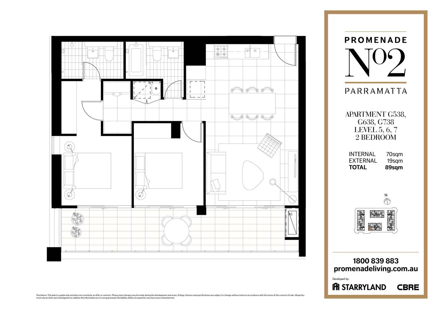 Floorplan of Homely apartment listing, G538/1 Broughton Street, Parramatta NSW 2150