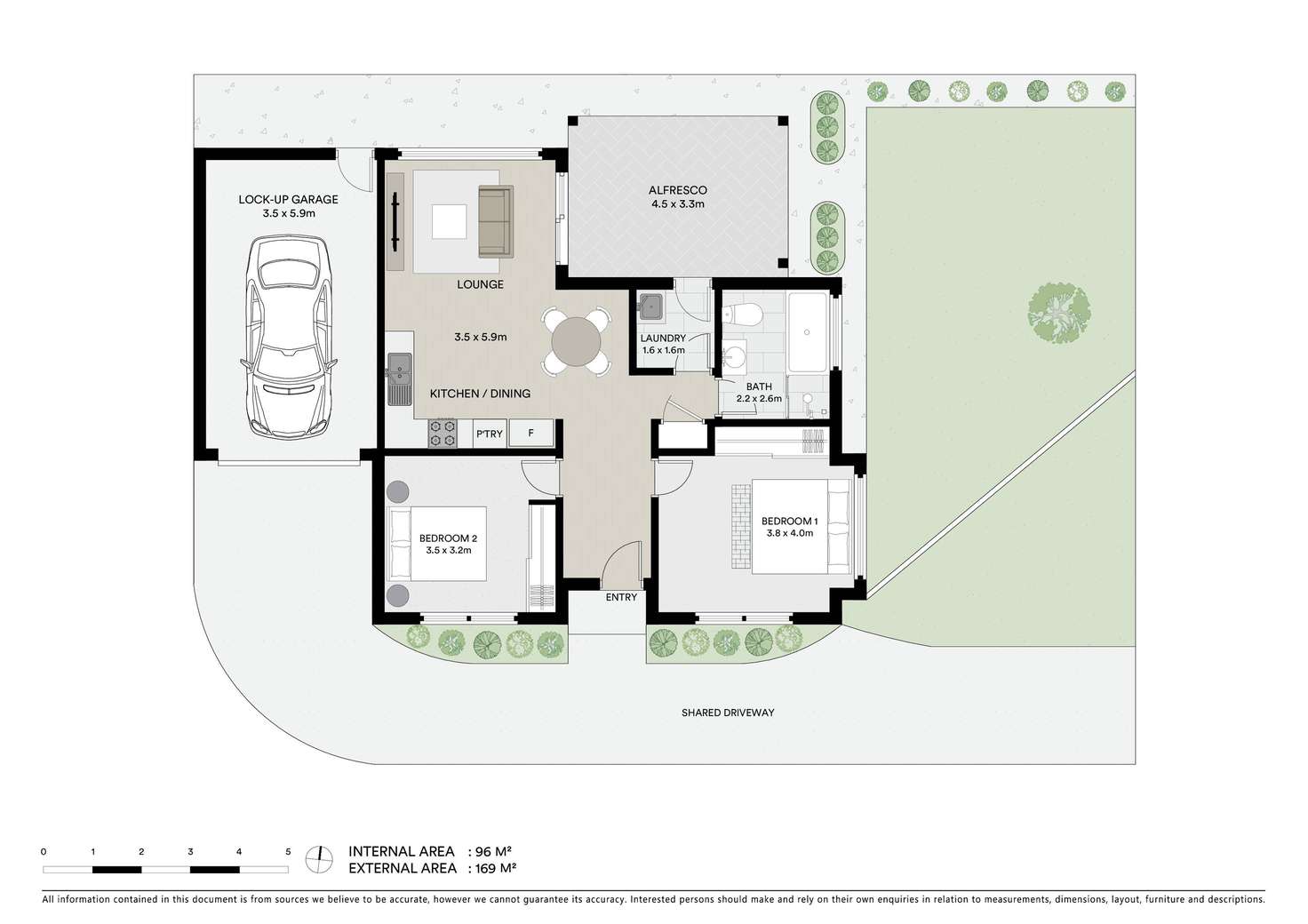 Floorplan of Homely unit listing, 1/2 Carnation Court, Norlane VIC 3214