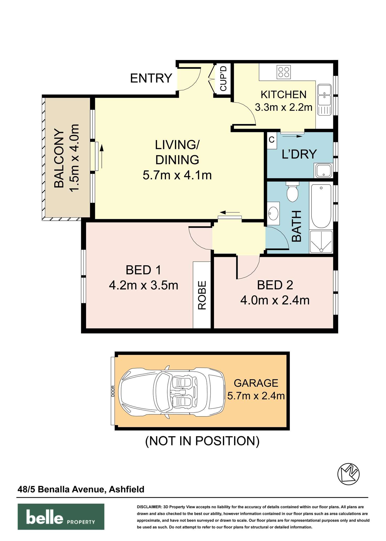 Floorplan of Homely unit listing, 48/5 Benalla Avenue, Ashfield NSW 2131