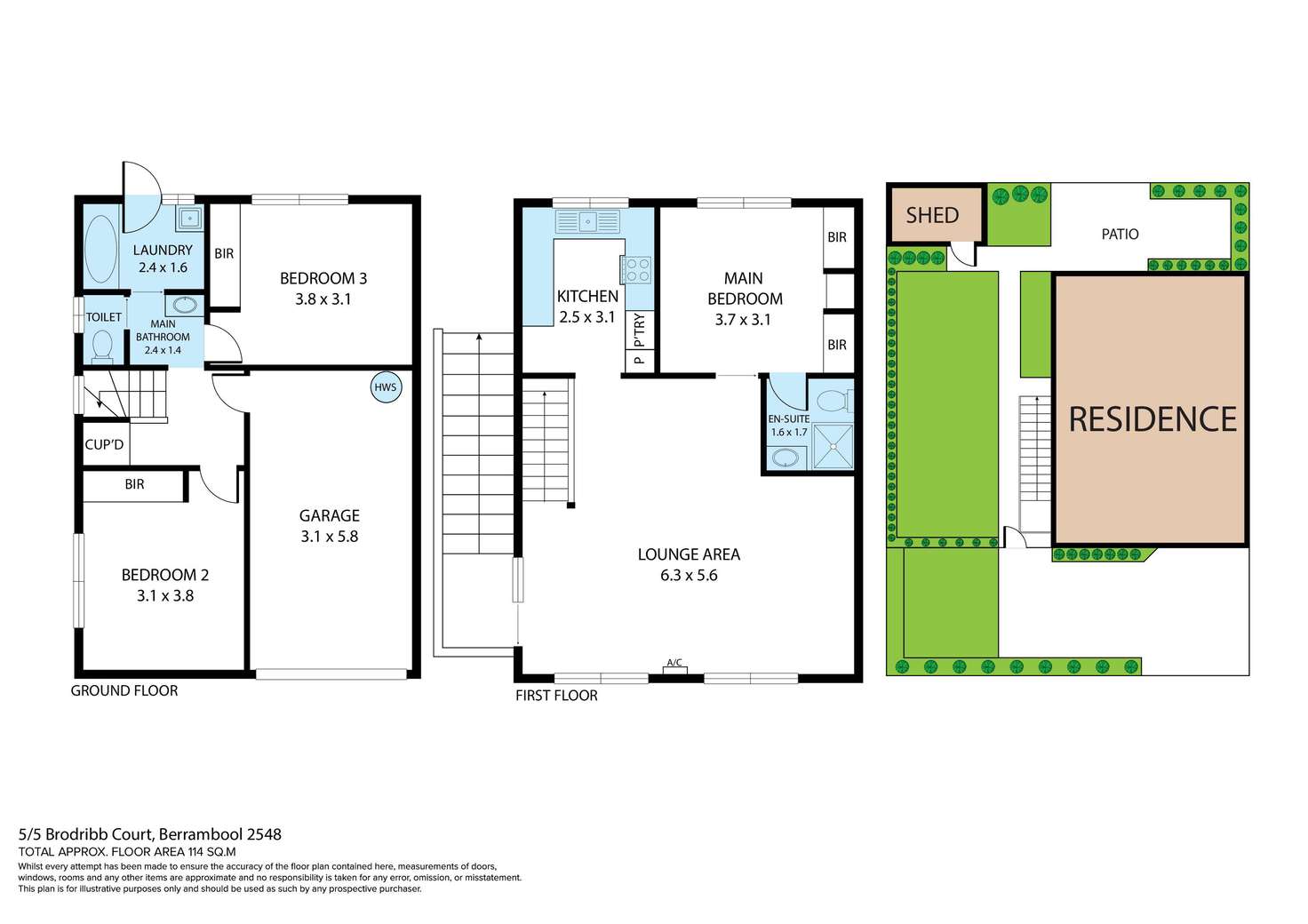 Floorplan of Homely unit listing, 5/5 Brodribb Court, Merimbula NSW 2548