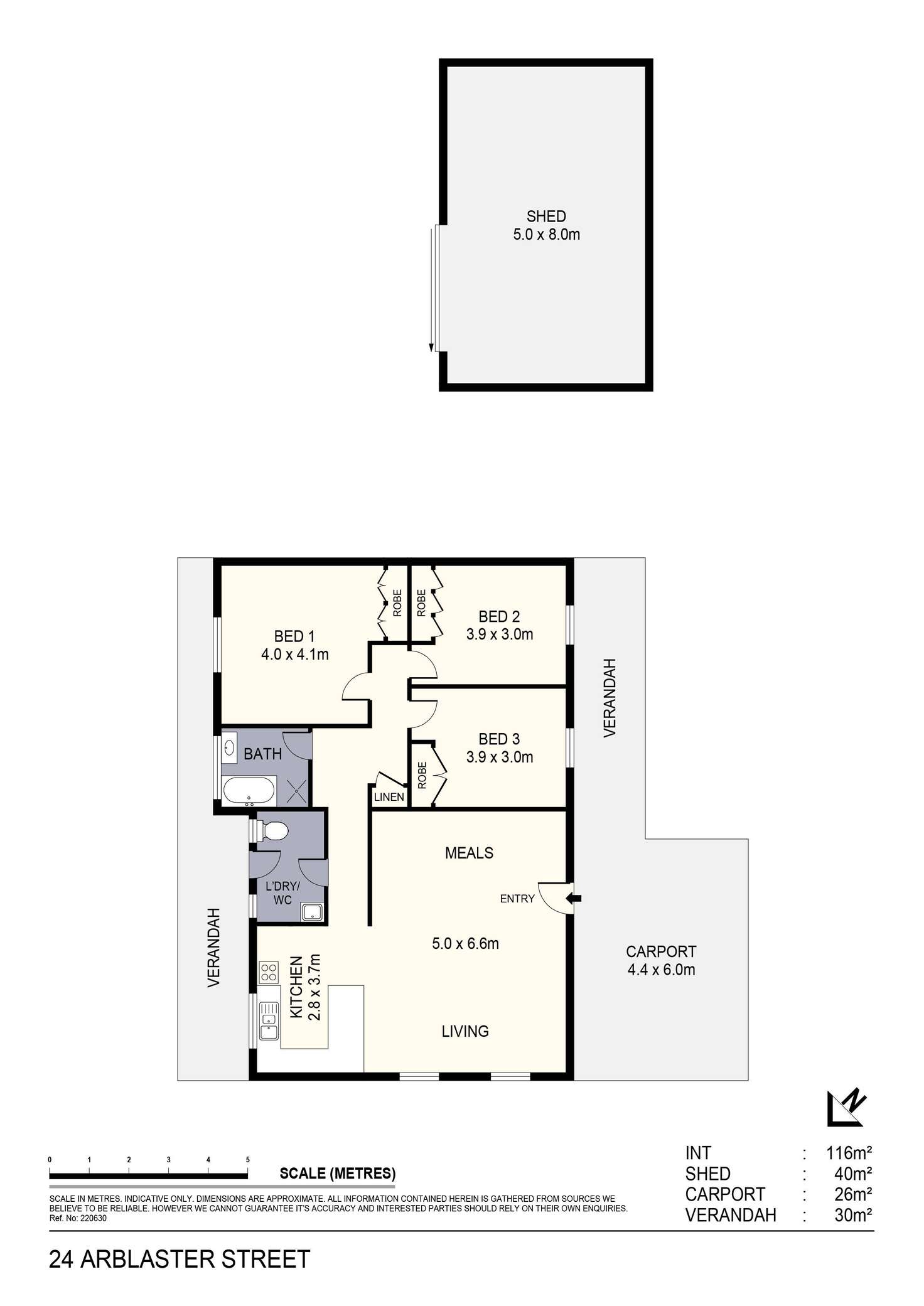Floorplan of Homely house listing, 24 Arblaster Street, California Gully VIC 3556