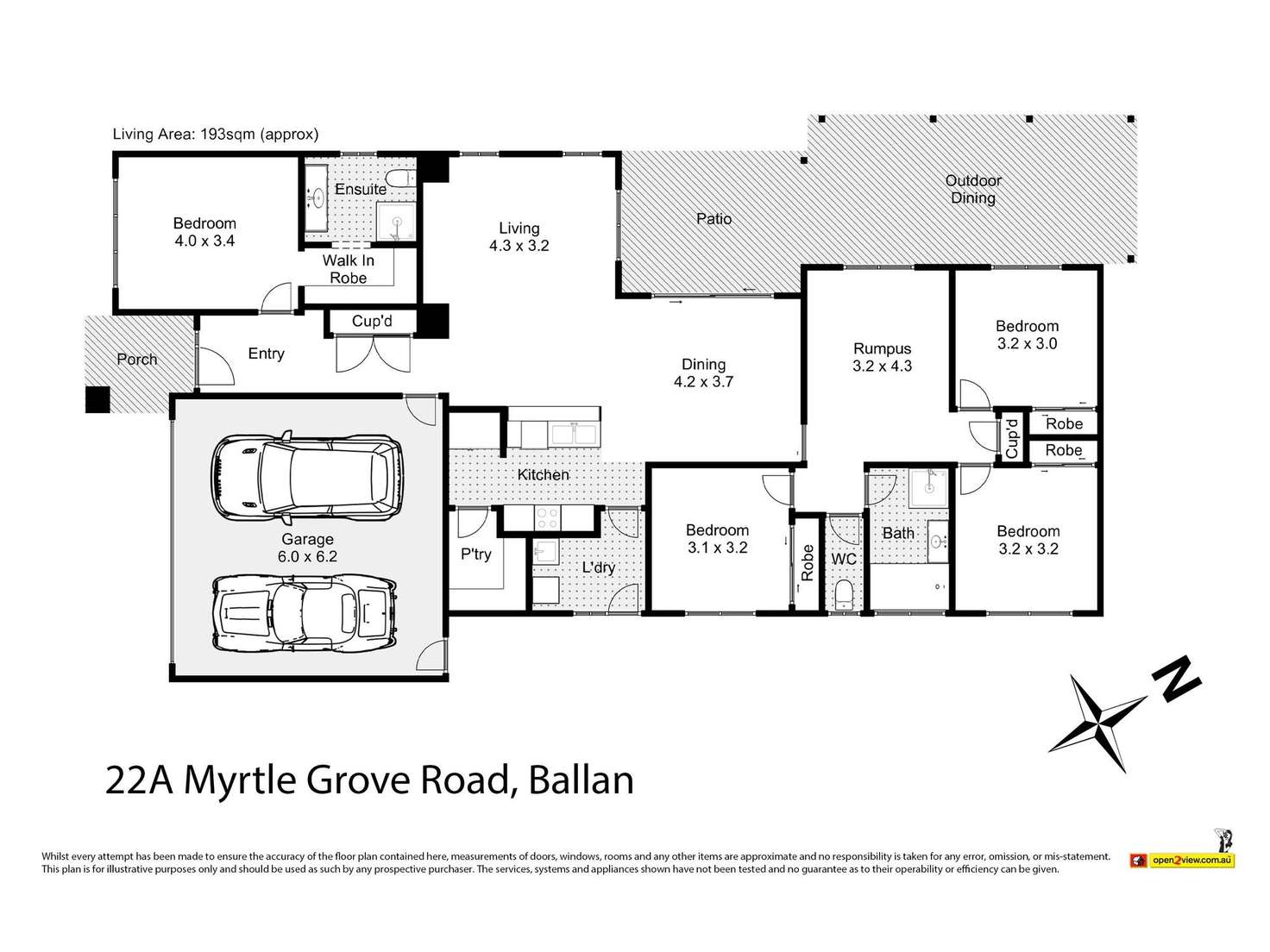 Floorplan of Homely house listing, 22a Myrtle Grove Road, Ballan VIC 3342