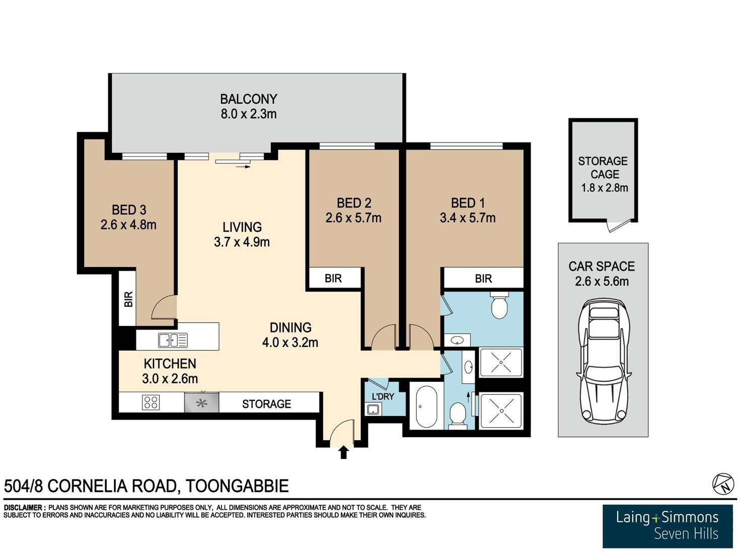 Floorplan of Homely apartment listing, 504/8 Cornelia Road, Toongabbie NSW 2146