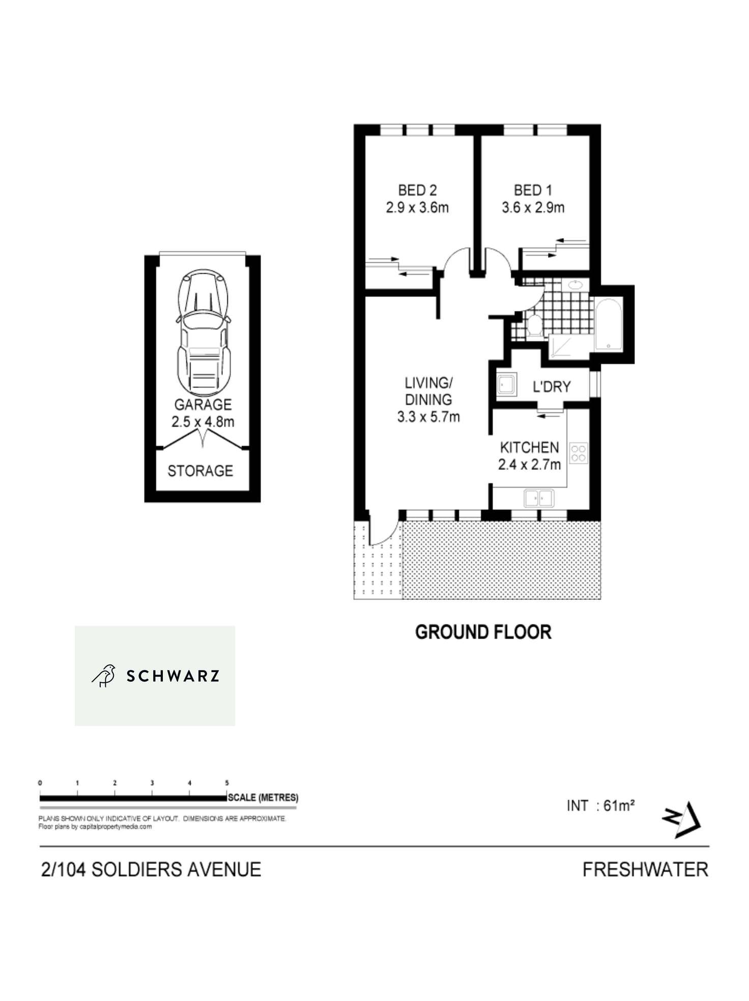 Floorplan of Homely unit listing, 2/104 Soldiers Avenue, Freshwater NSW 2096