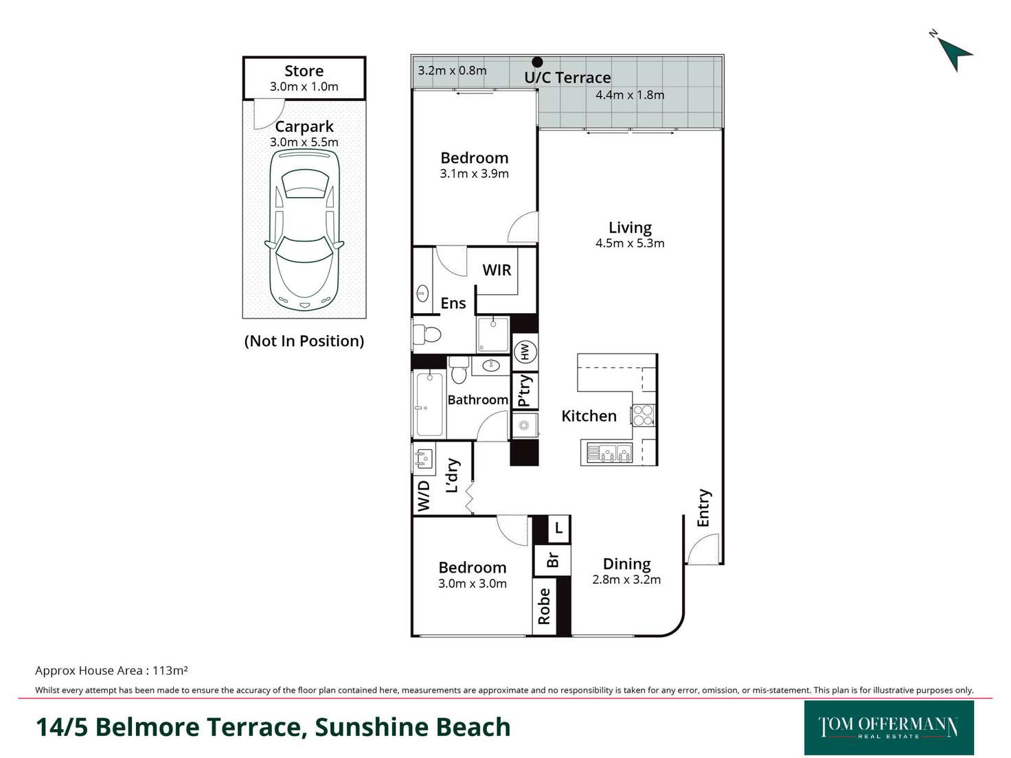 Floorplan of Homely unit listing, 14/5 Belmore Terrace, Sunshine Beach QLD 4567