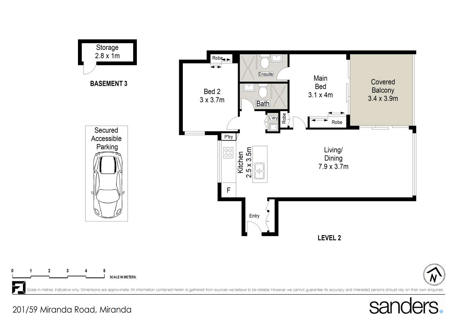 Floorplan of Homely apartment listing, 201/59 Miranda Road, Miranda NSW 2228