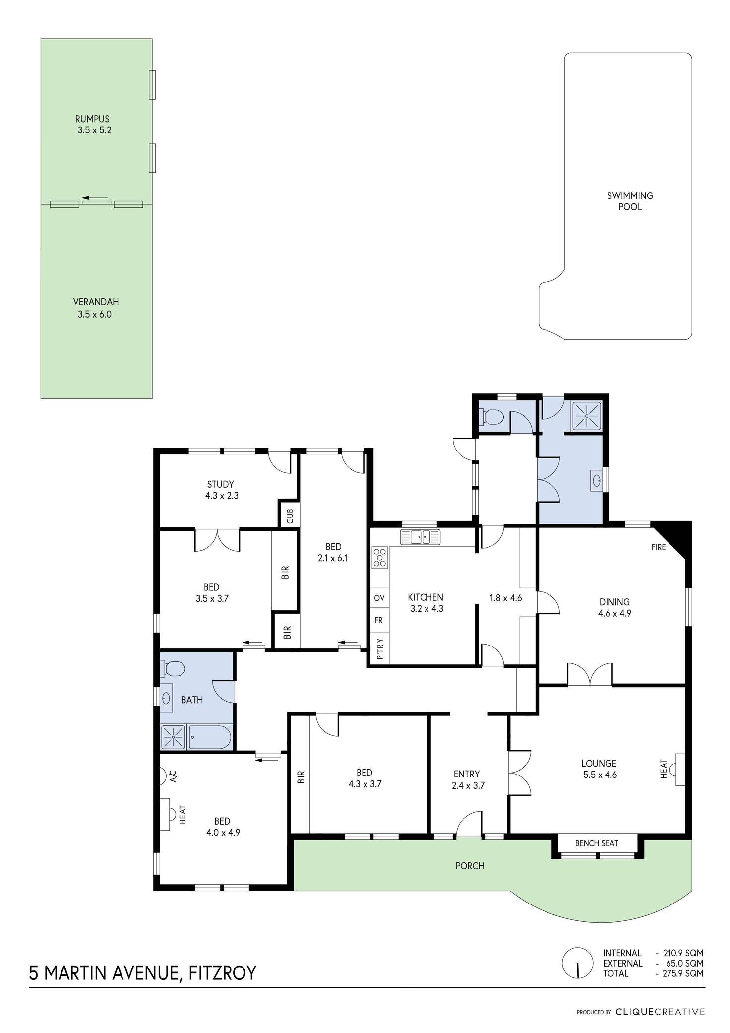 Floorplan of Homely house listing, 5 Martin Avenue, Fitzroy SA 5082