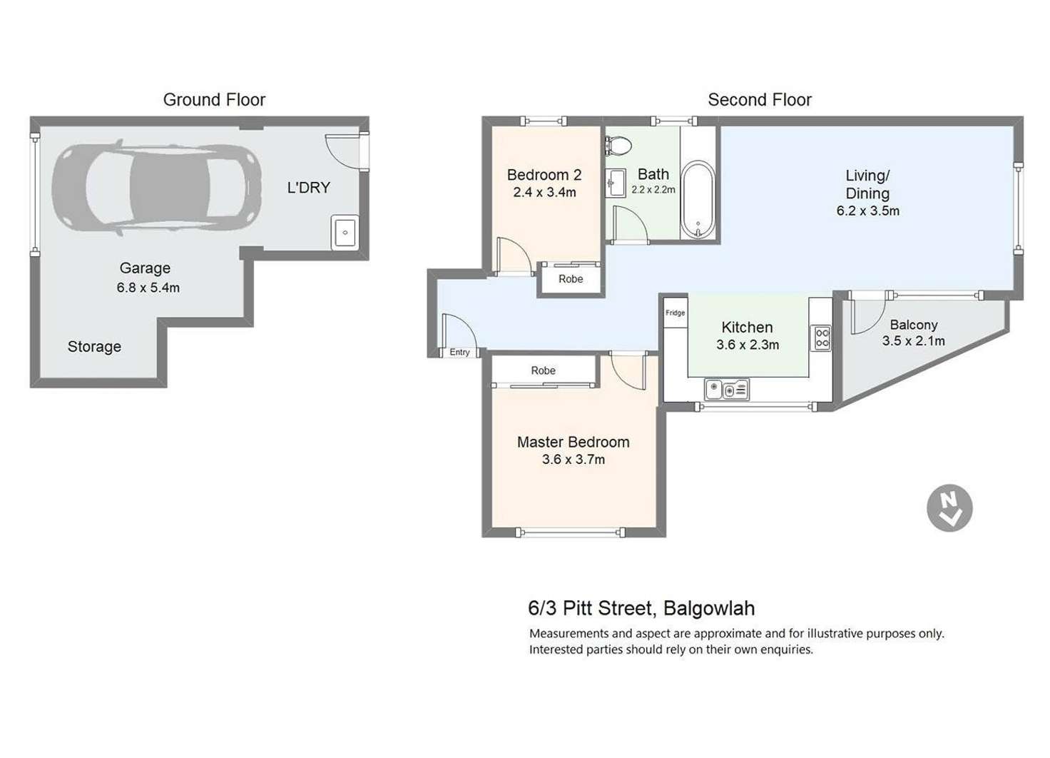 Floorplan of Homely apartment listing, 6/3 Pitt Street, Balgowlah NSW 2093