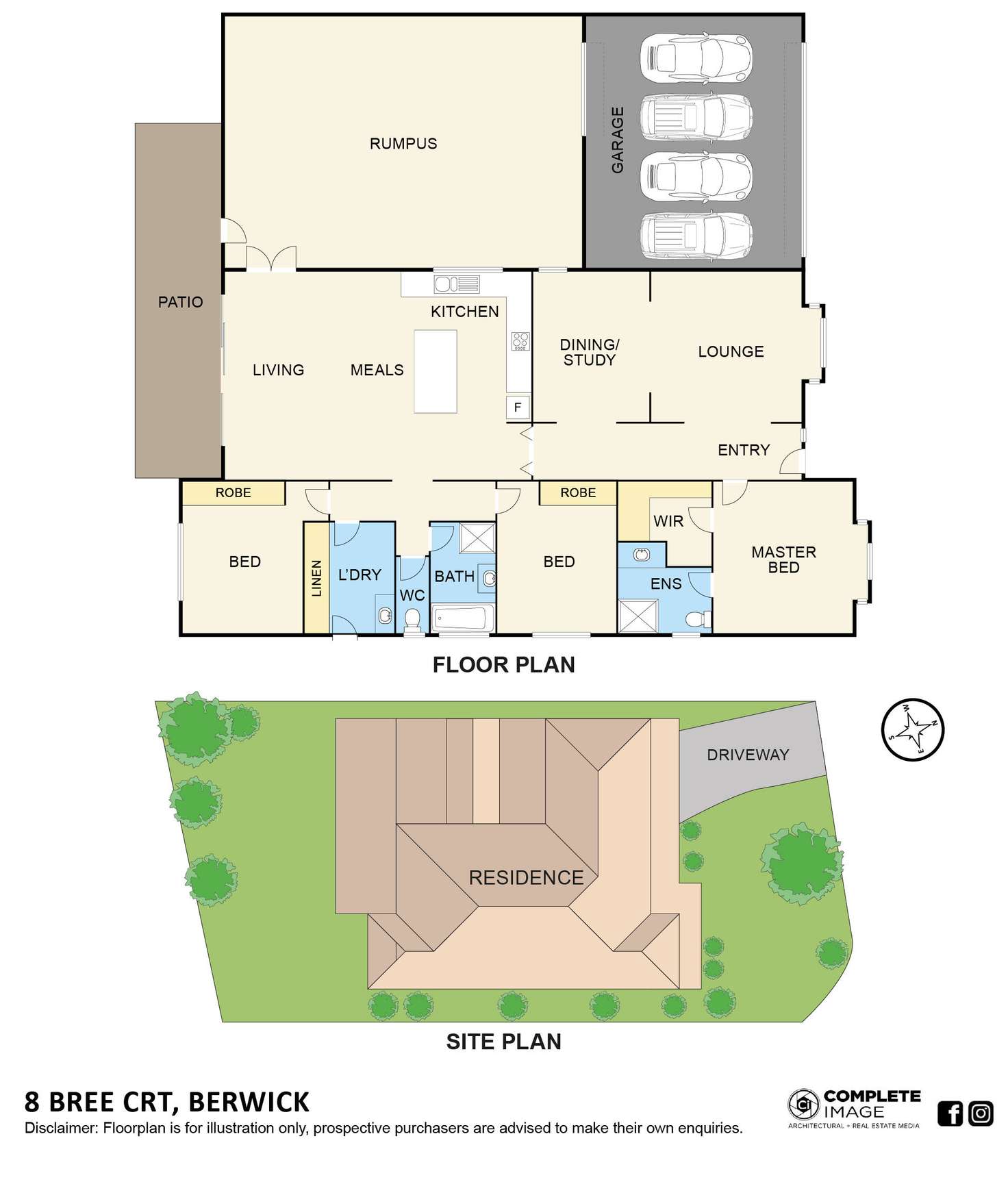 Floorplan of Homely house listing, 8 Bree Court, Berwick VIC 3806