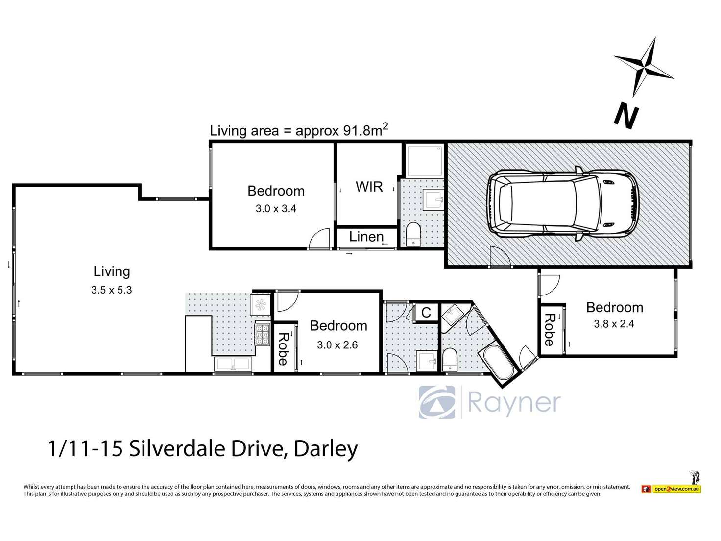 Floorplan of Homely unit listing, 1/13 Silverdale Drive, Darley VIC 3340