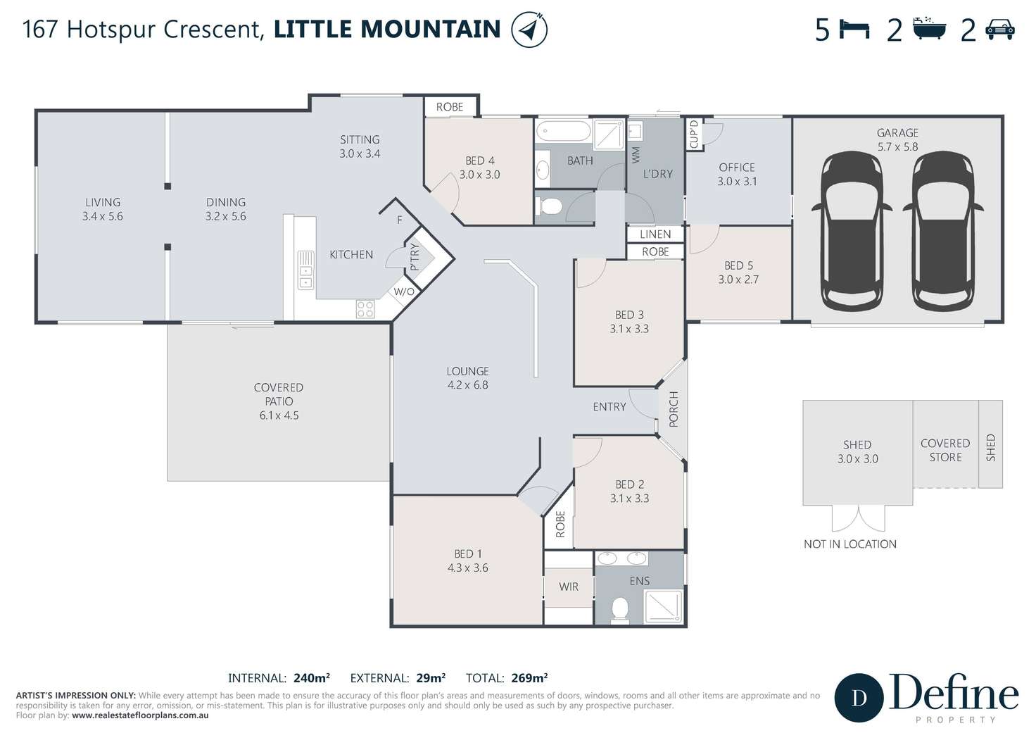 Floorplan of Homely house listing, 167 Hotspur Crescent, Little Mountain QLD 4551