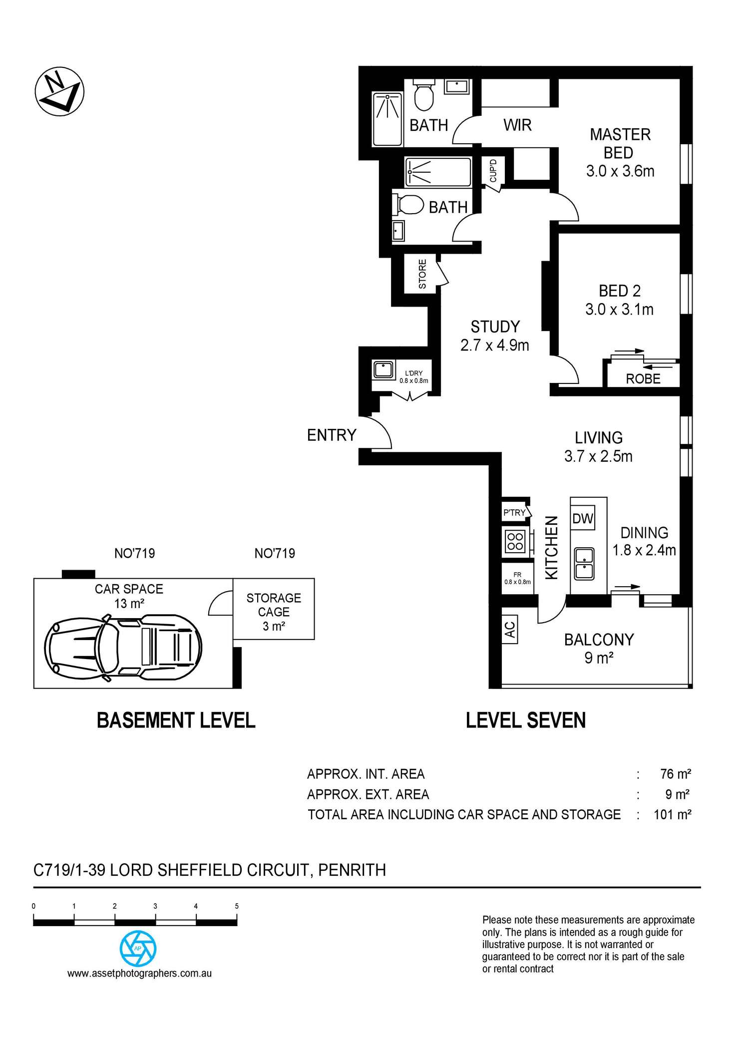 Floorplan of Homely apartment listing, C719/1-39 Lord Sheffield Circuit, Penrith NSW 2750
