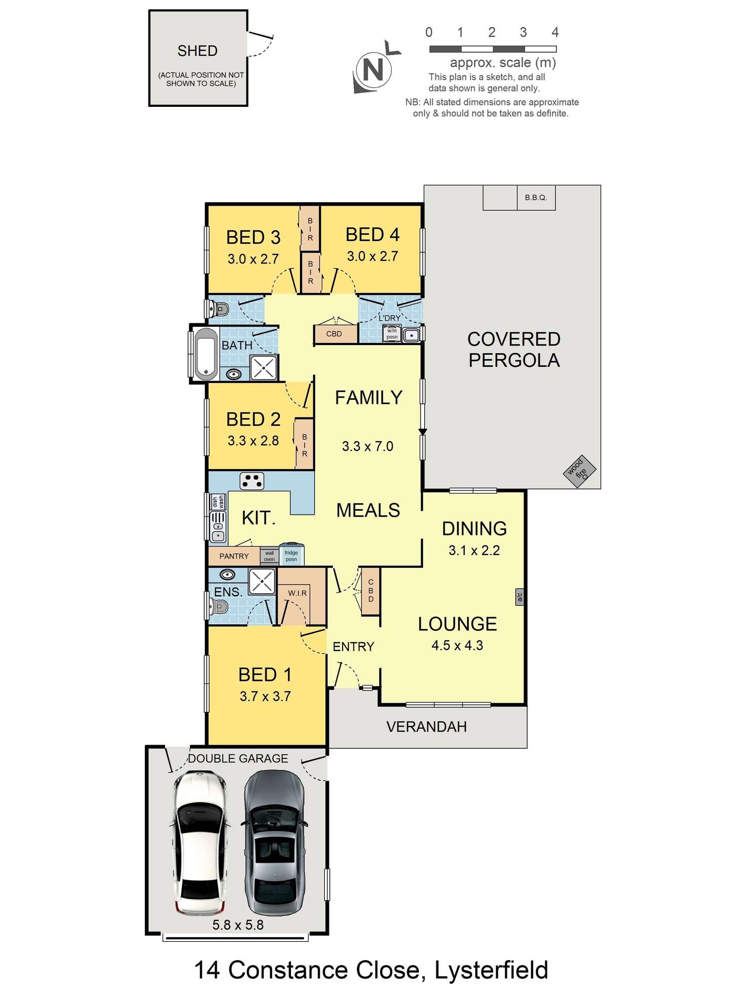 Floorplan of Homely house listing, 14 Constance Close, Lysterfield VIC 3156