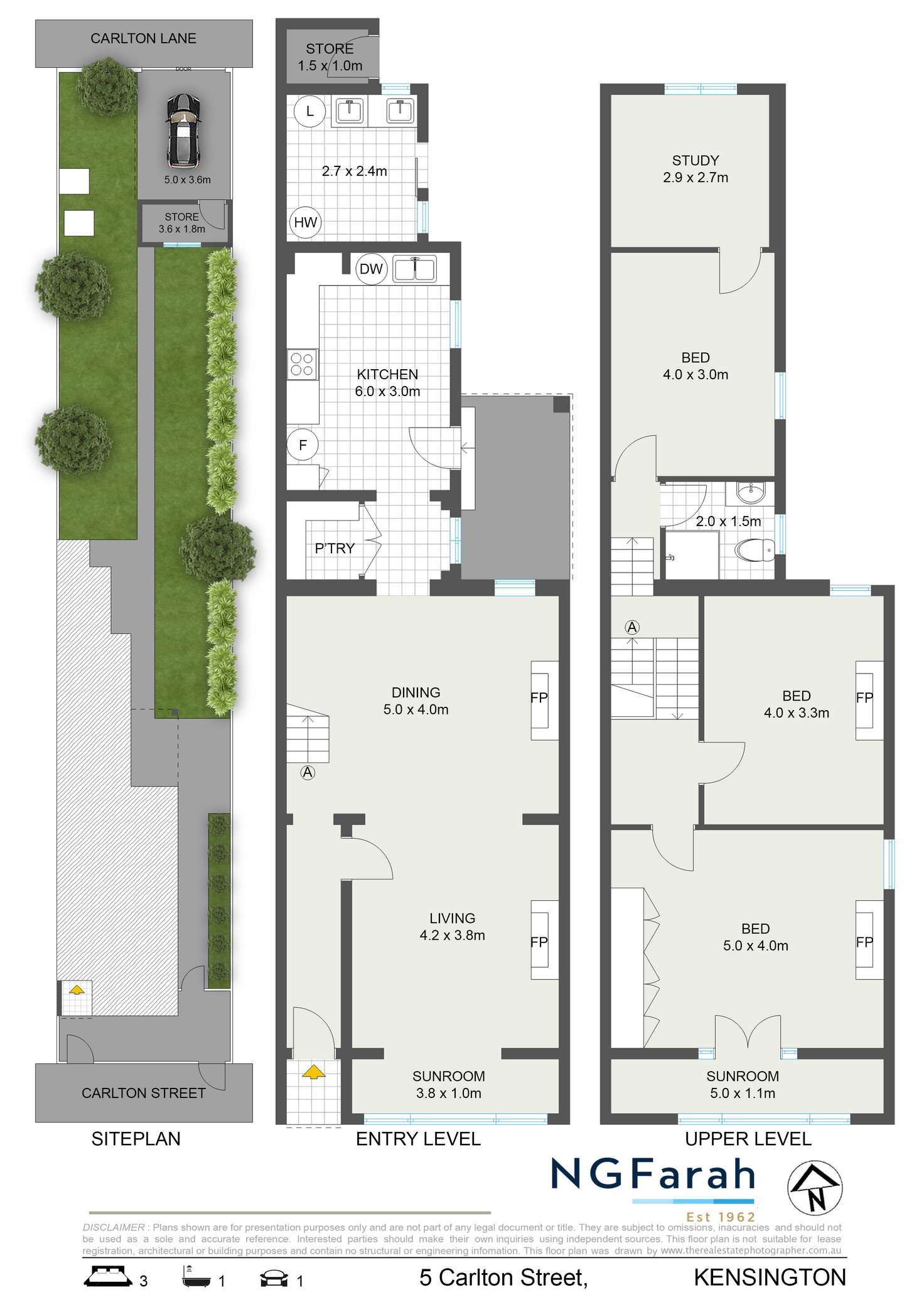 Floorplan of Homely terrace listing, 5 Carlton Street, Kensington NSW 2033