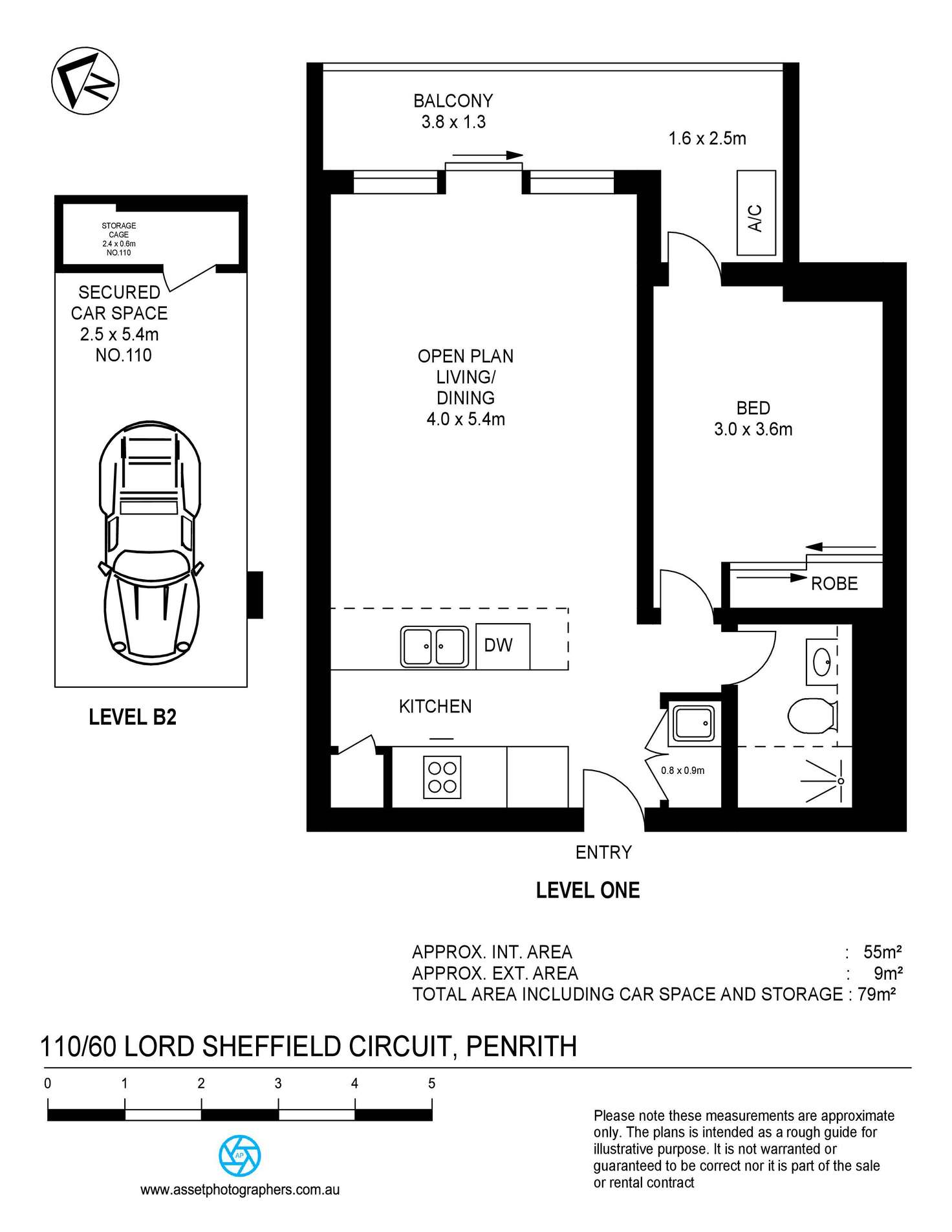 Floorplan of Homely apartment listing, 110/60 Lord Sheffield Circuit, Penrith NSW 2750