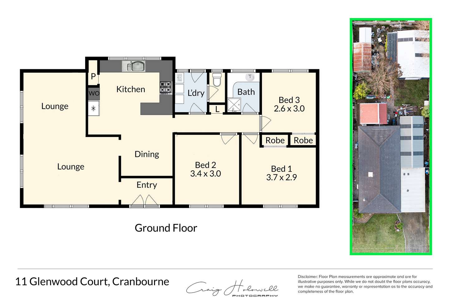 Floorplan of Homely house listing, 11 Glenwood Court, Cranbourne VIC 3977