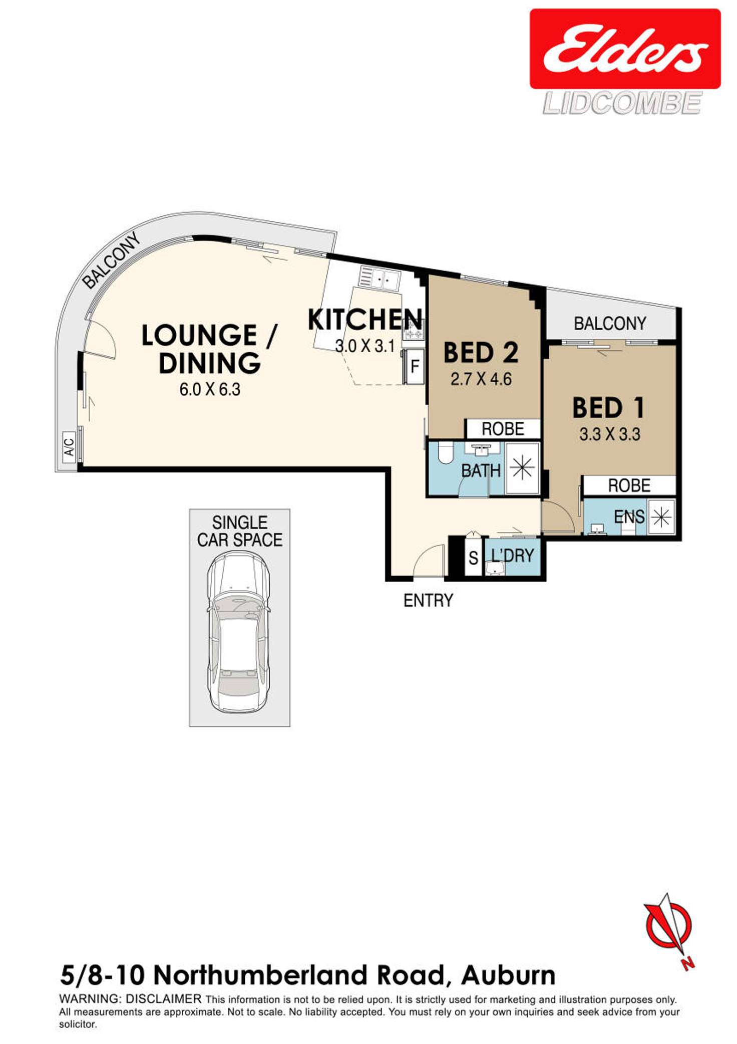 Floorplan of Homely apartment listing, 5/8-10 Northumberland Road, Auburn NSW 2144