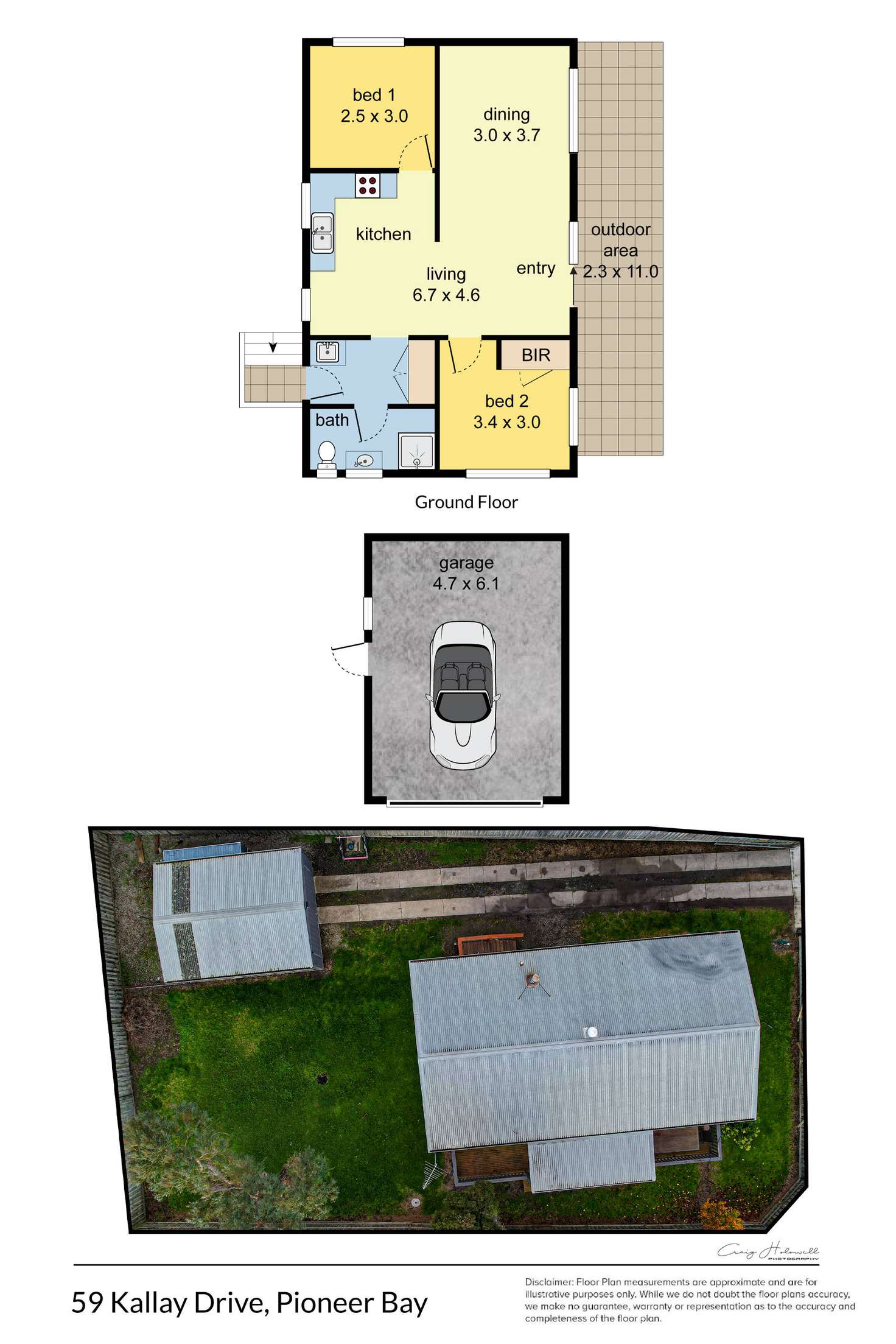 Floorplan of Homely house listing, 59 Kallay Drive, Pioneer Bay VIC 3984