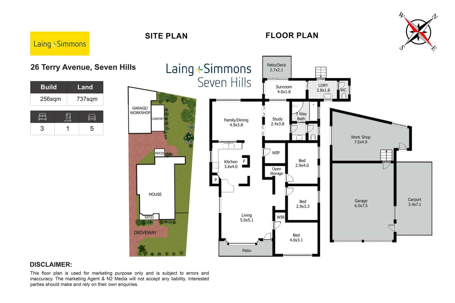 Floorplan of Homely house listing, 26 Terry Ave, Seven Hills NSW 2147