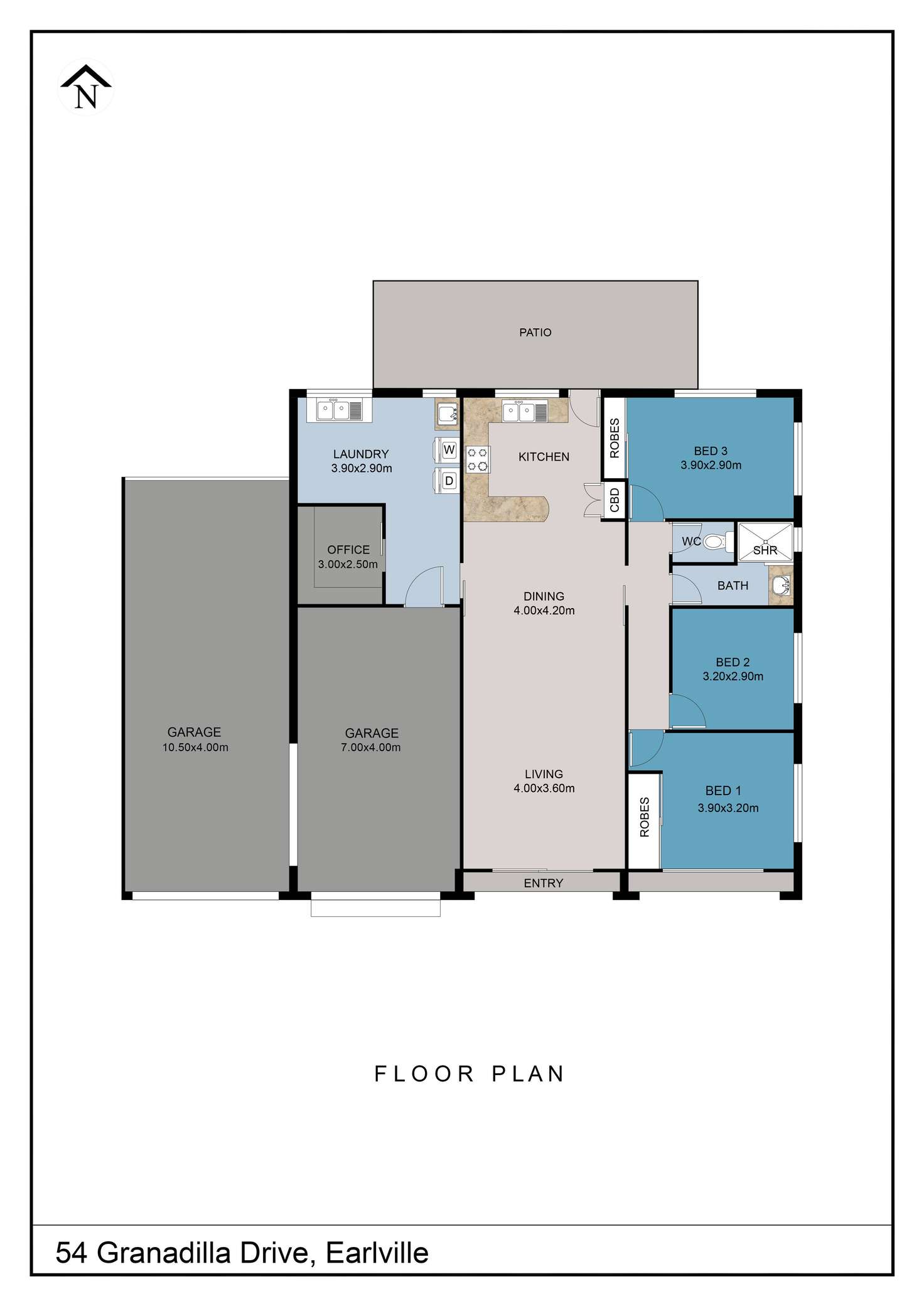 Floorplan of Homely house listing, 54 Granadilla Drive, Earlville QLD 4870