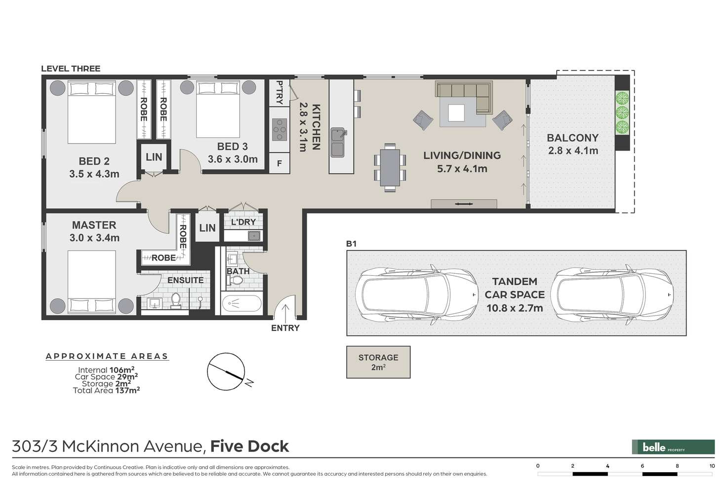 Floorplan of Homely apartment listing, 303/3 McKinnon Avenue, Five Dock NSW 2046