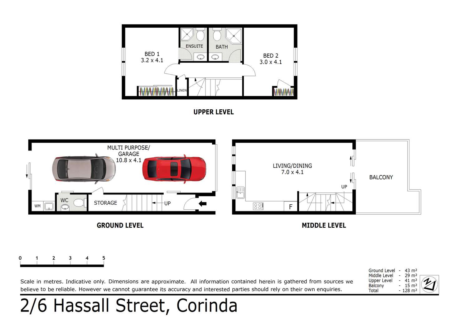 Floorplan of Homely townhouse listing, 2/6 Hassall Street, Corinda QLD 4075
