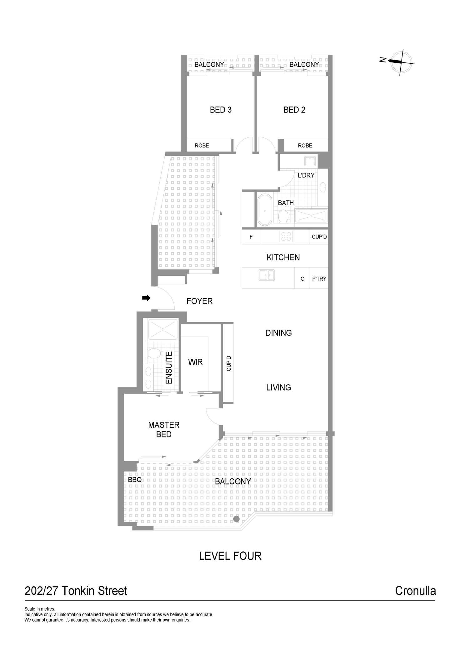 Floorplan of Homely unit listing, 202/27-29 Tonkin Street, Cronulla NSW 2230