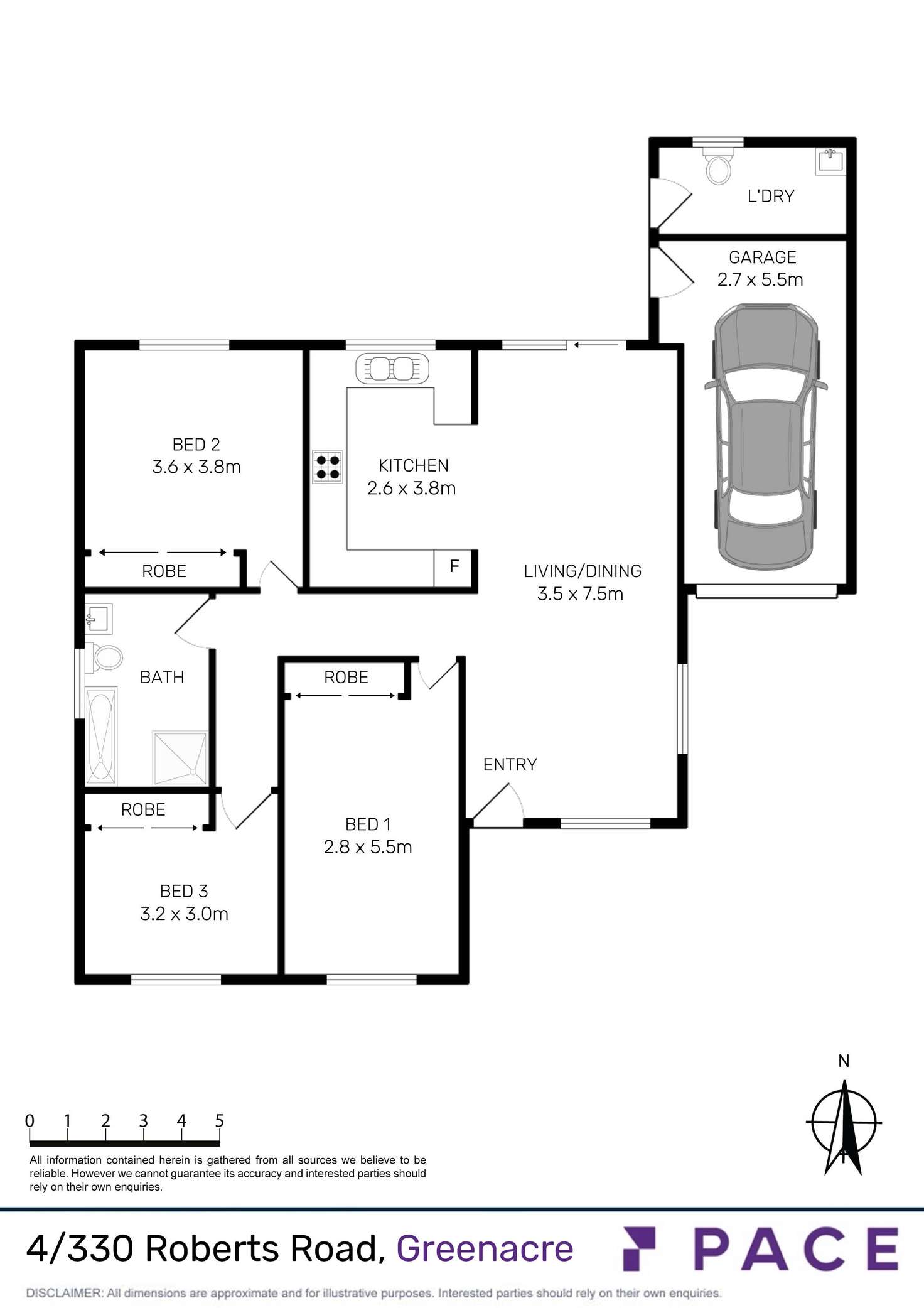 Floorplan of Homely villa listing, 4/330 Roberts Road, Greenacre NSW 2190