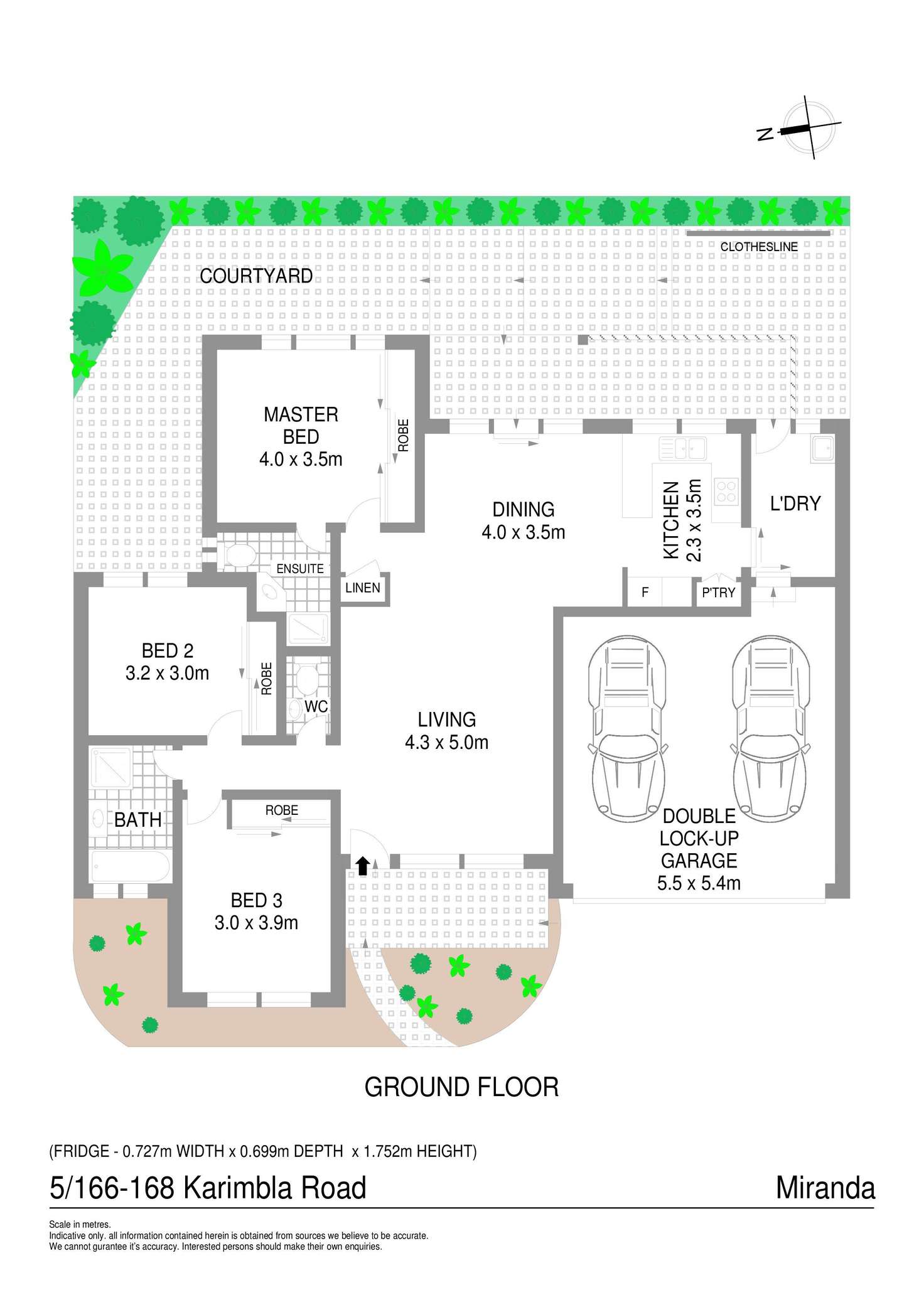 Floorplan of Homely villa listing, 5/166 Karimbla Road, Miranda NSW 2228