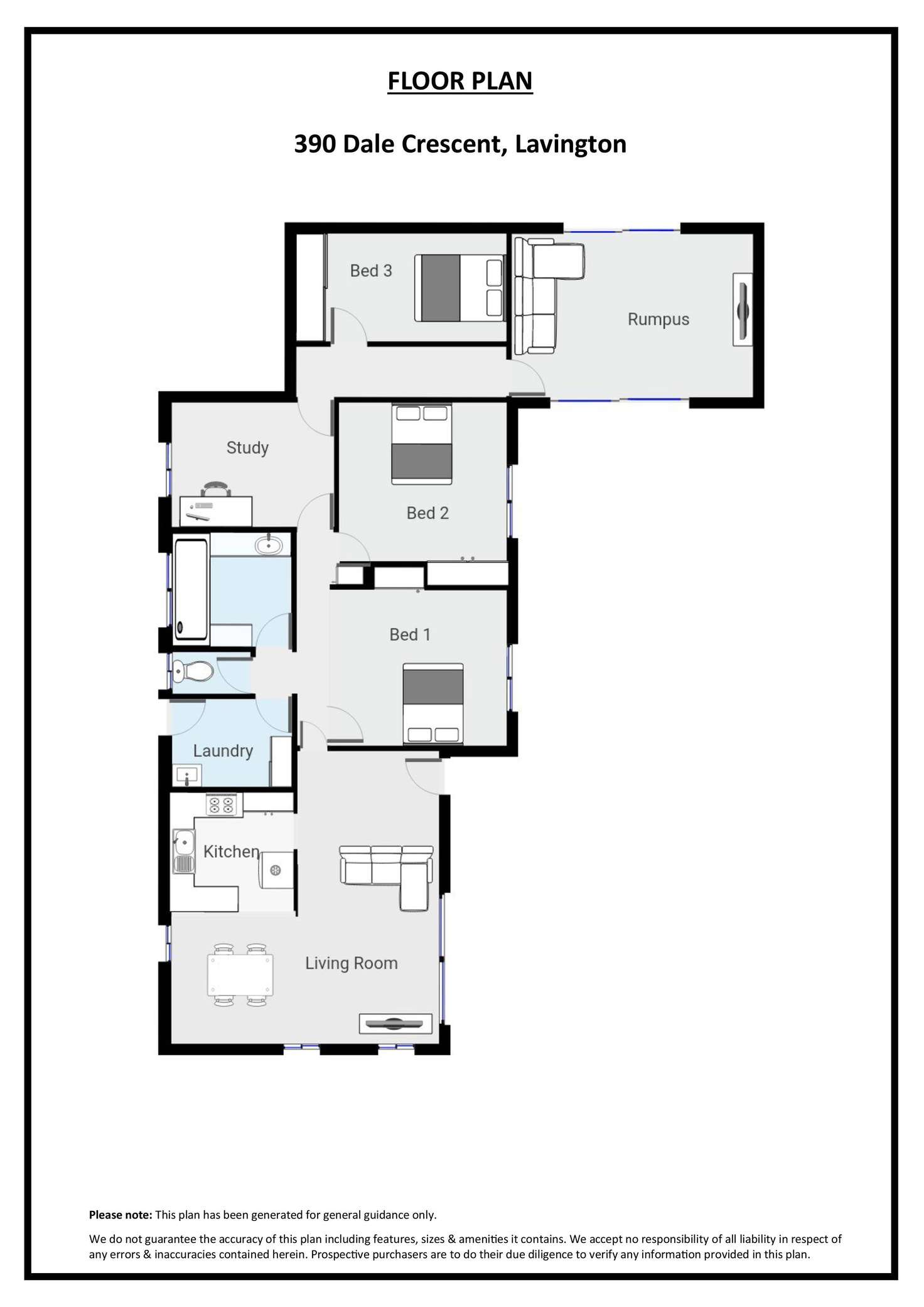 Floorplan of Homely house listing, 390 Dale Crescent, Lavington NSW 2641