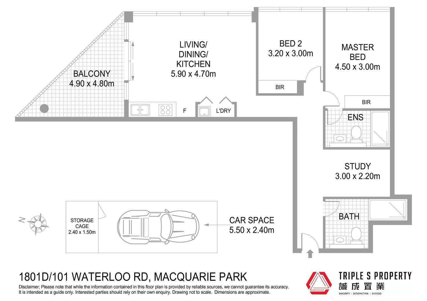 Floorplan of Homely apartment listing, 1801D/101 Waterloo Road, Macquarie Park NSW 2113