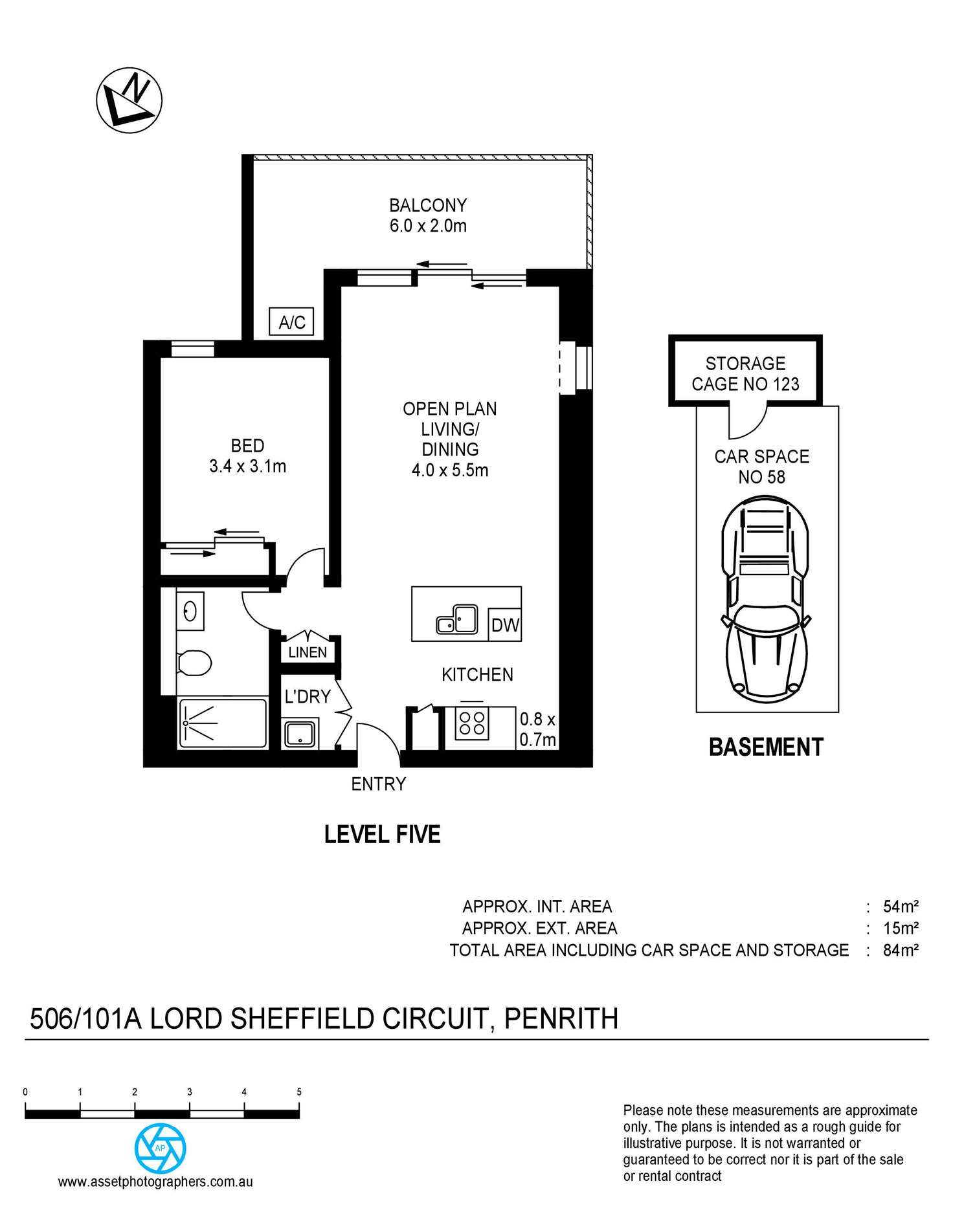 Floorplan of Homely apartment listing, 506/101A Lord Sheffield Circuit, Penrith NSW 2750
