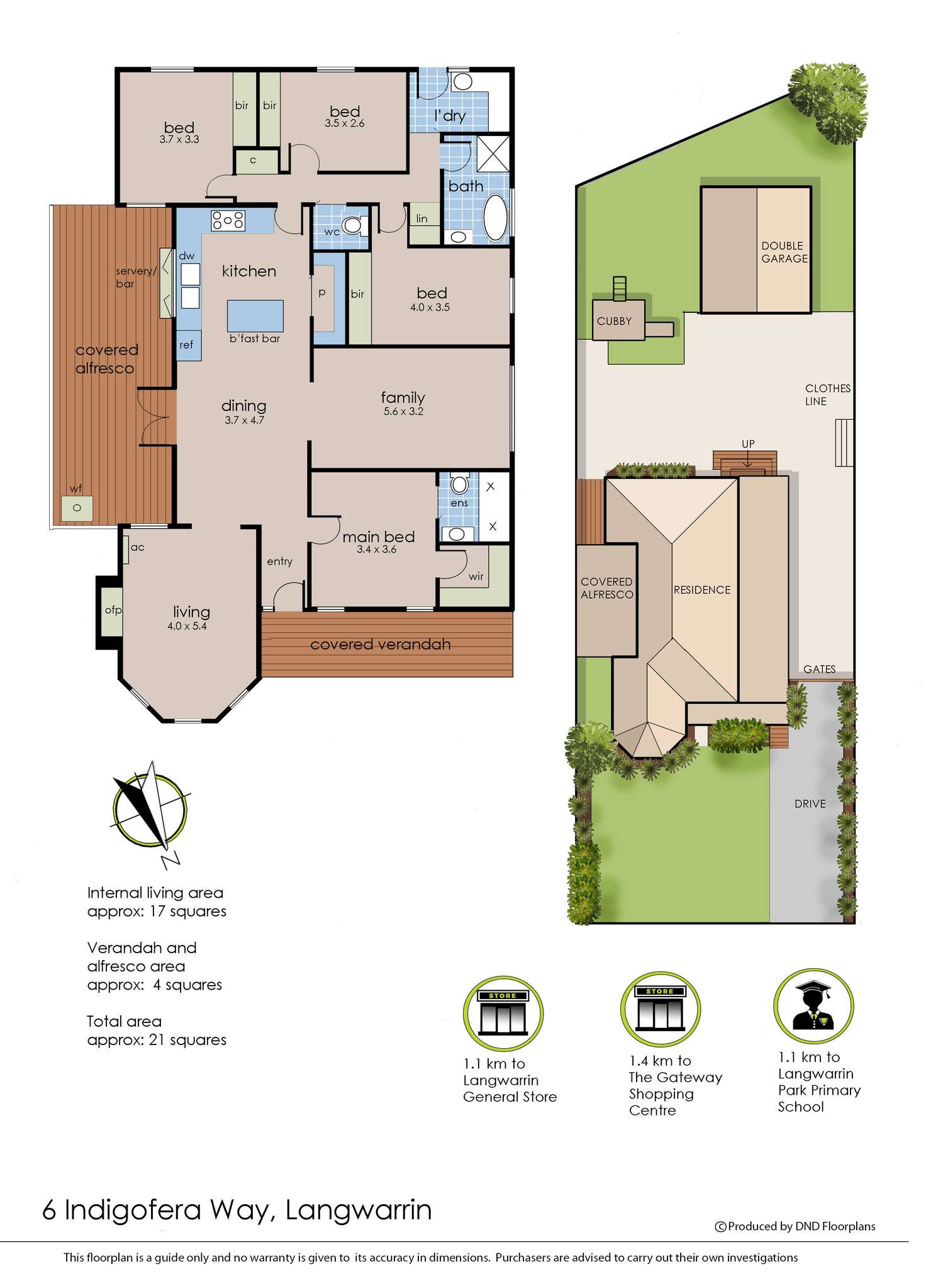 Floorplan of Homely house listing, 6 Indigofera Way, Langwarrin VIC 3910