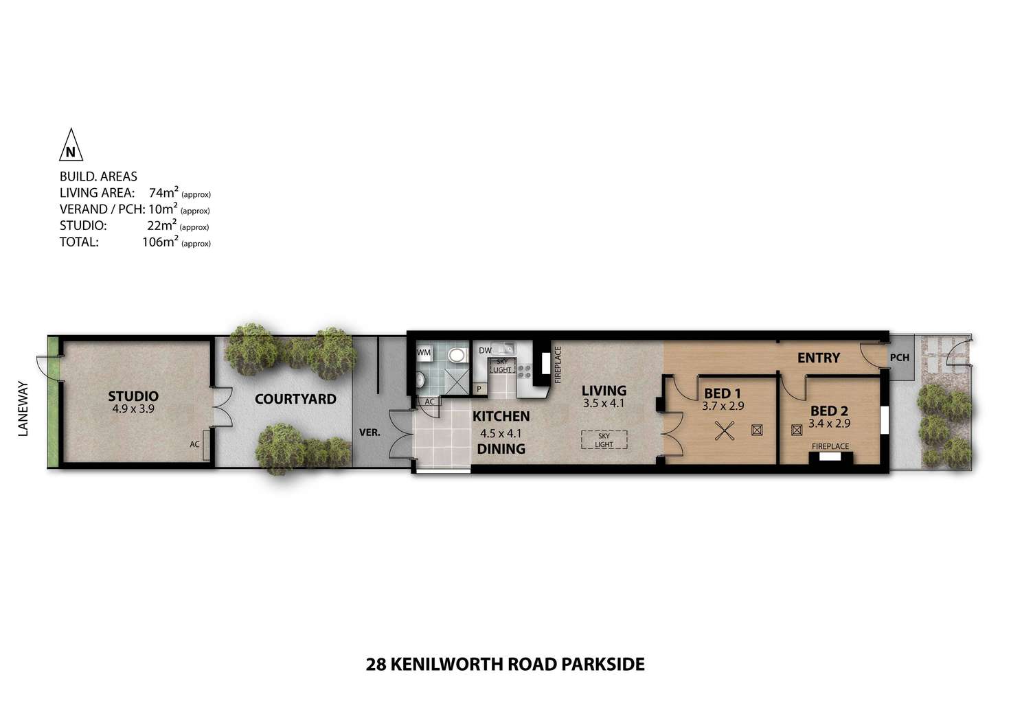Floorplan of Homely house listing, 28 Kenilworth Road, Parkside SA 5063