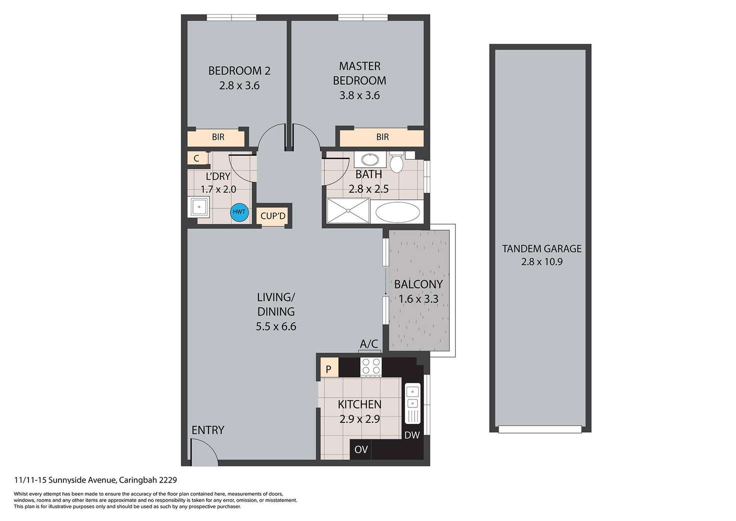 Floorplan of Homely unit listing, 11/11-15 Sunnyside Avenue, Caringbah NSW 2229
